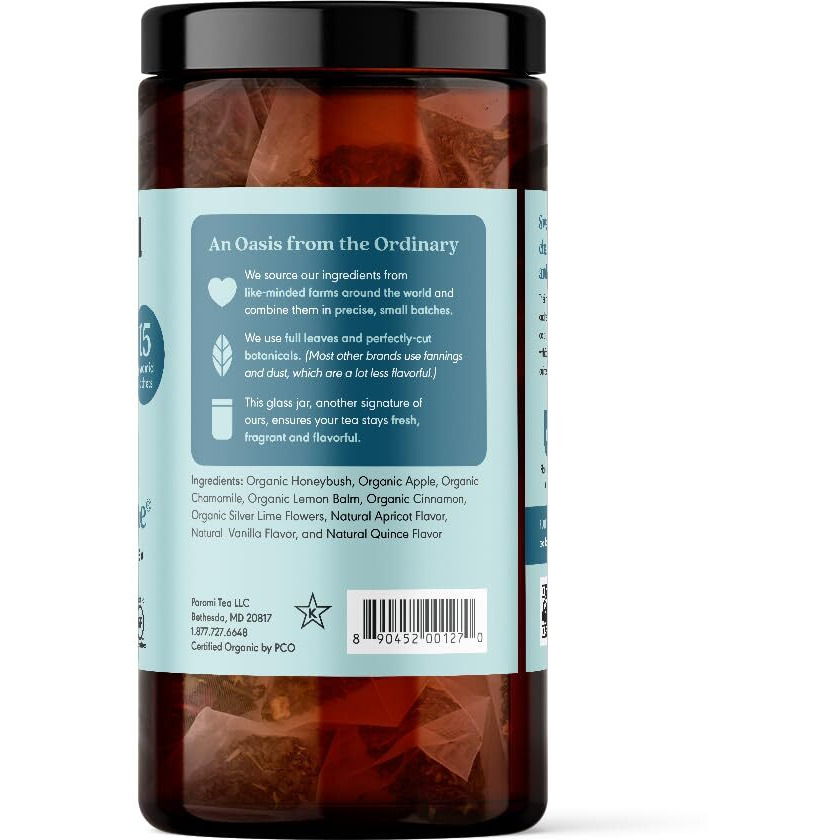 Paromi Sleep With Me Organic Herbal Tea, Signature Jar, 15 Count