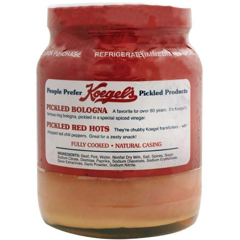 Koegels Pickled Bologna Packed In Spiced Vinegar, 40-Oz Plastic Jar, Refrigerate After Opening