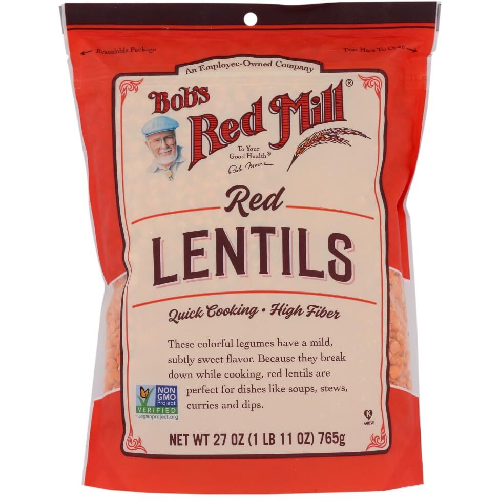 Bob's Red Mill Red Lentils, 27 Oz (Pack Of 1) - Non Gmo, Vegan, Kosher