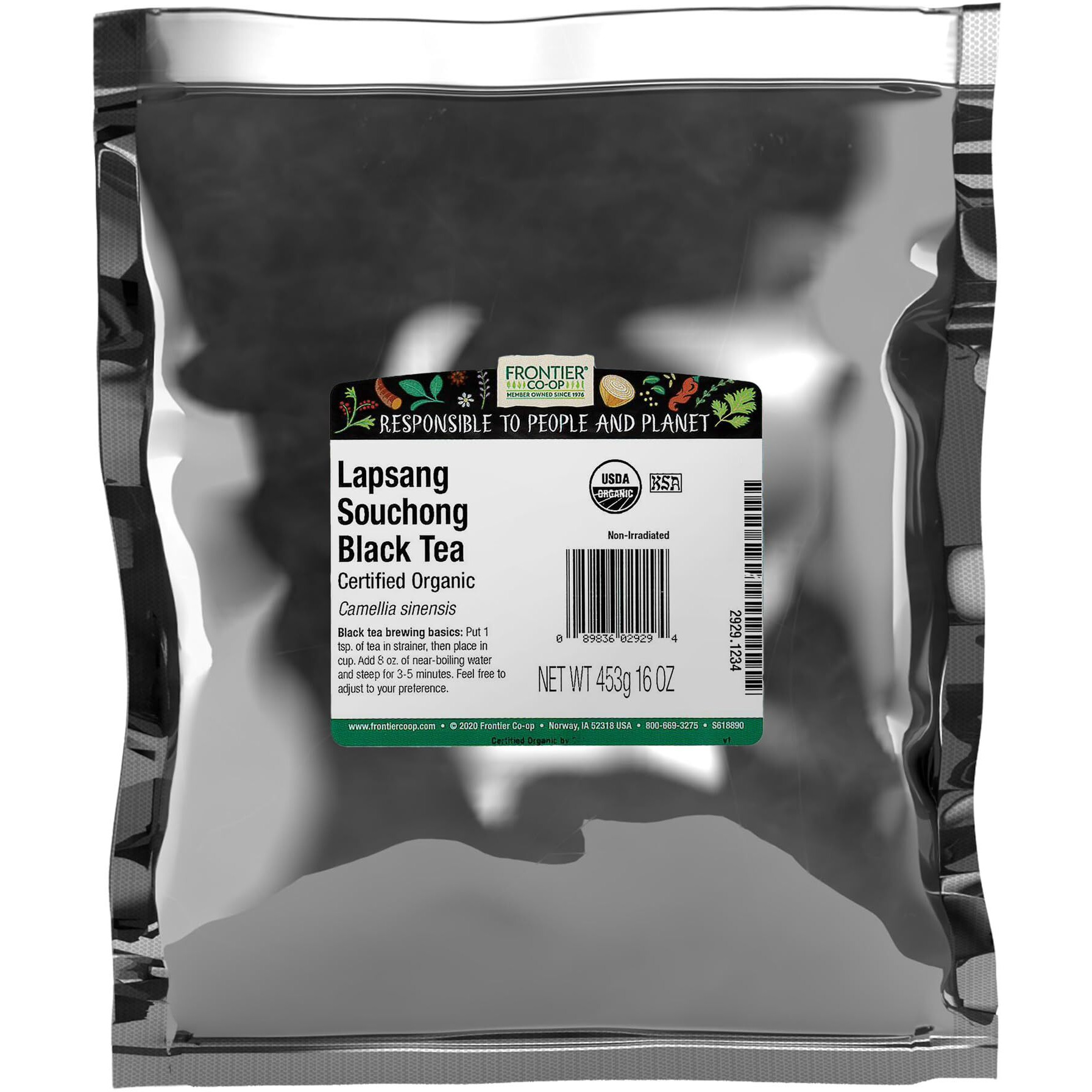 Frontier Natural Foods Products 2929 Lapsang Souchong Organic Tea, 16 Ounce