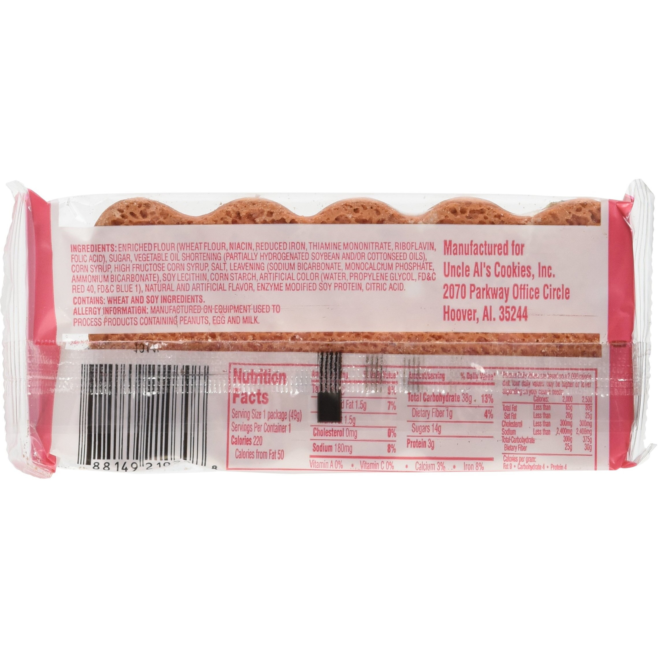 Uncle Al's Strawberry Stage Plank Cookie 12 Pk.
