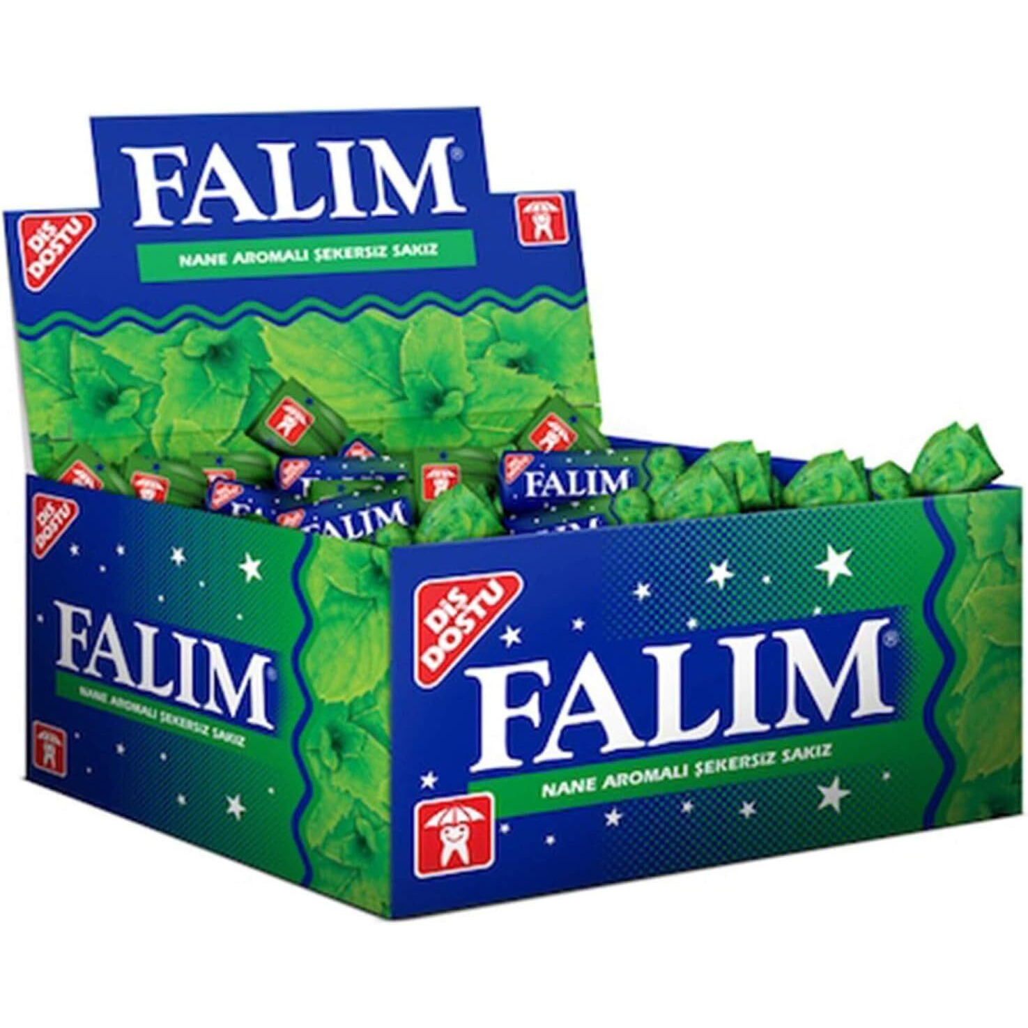 Falim Sugarless Plain Gum Individually Wrapped, Mint Flavored, 100 Piece