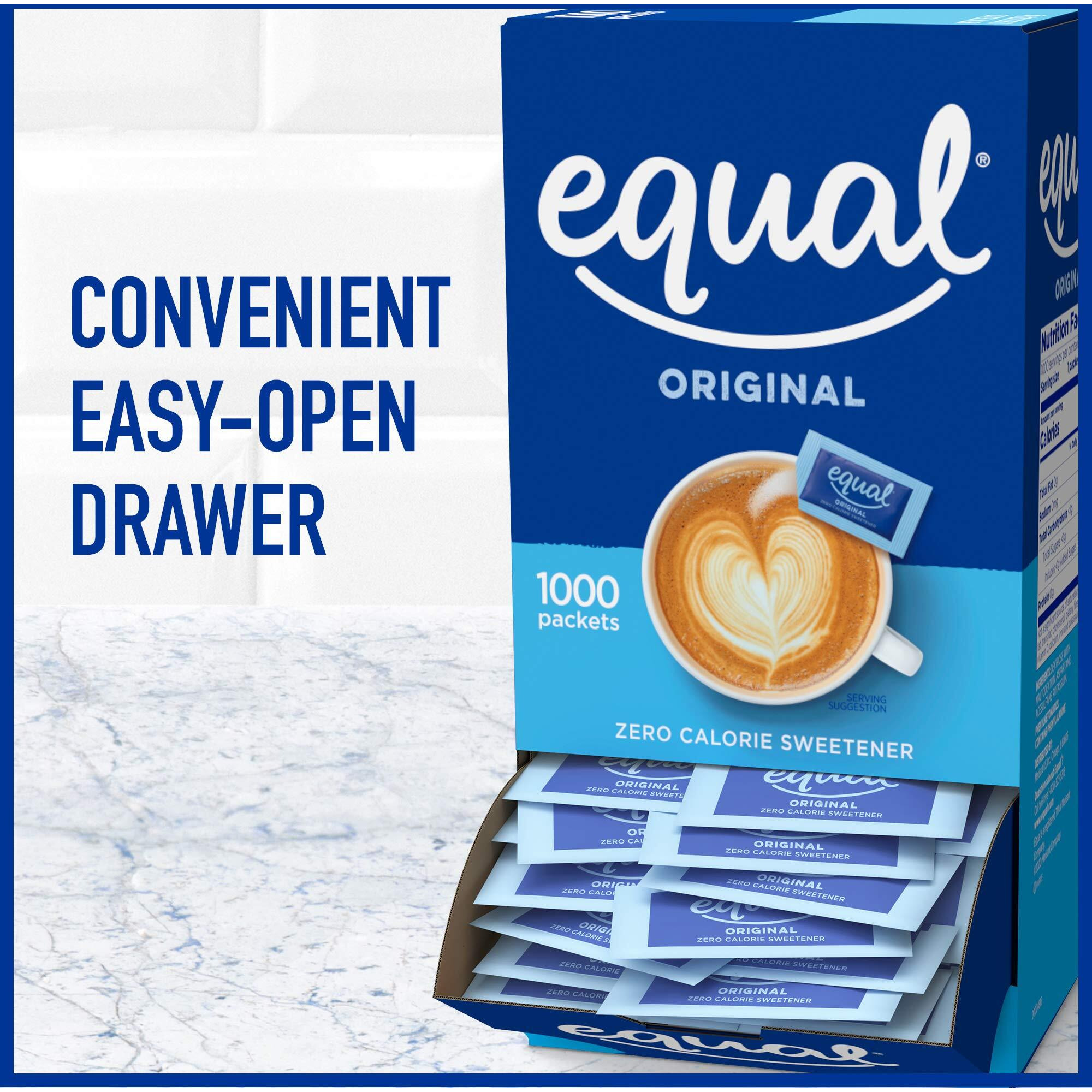 Equal 0 Calorie Sweetener, Aspartame And Acesulfame-K Sweetener Packets, Zero Calorie Sugar Alternative, Erythritol Free, 1000 Ct (Pack Of 1)