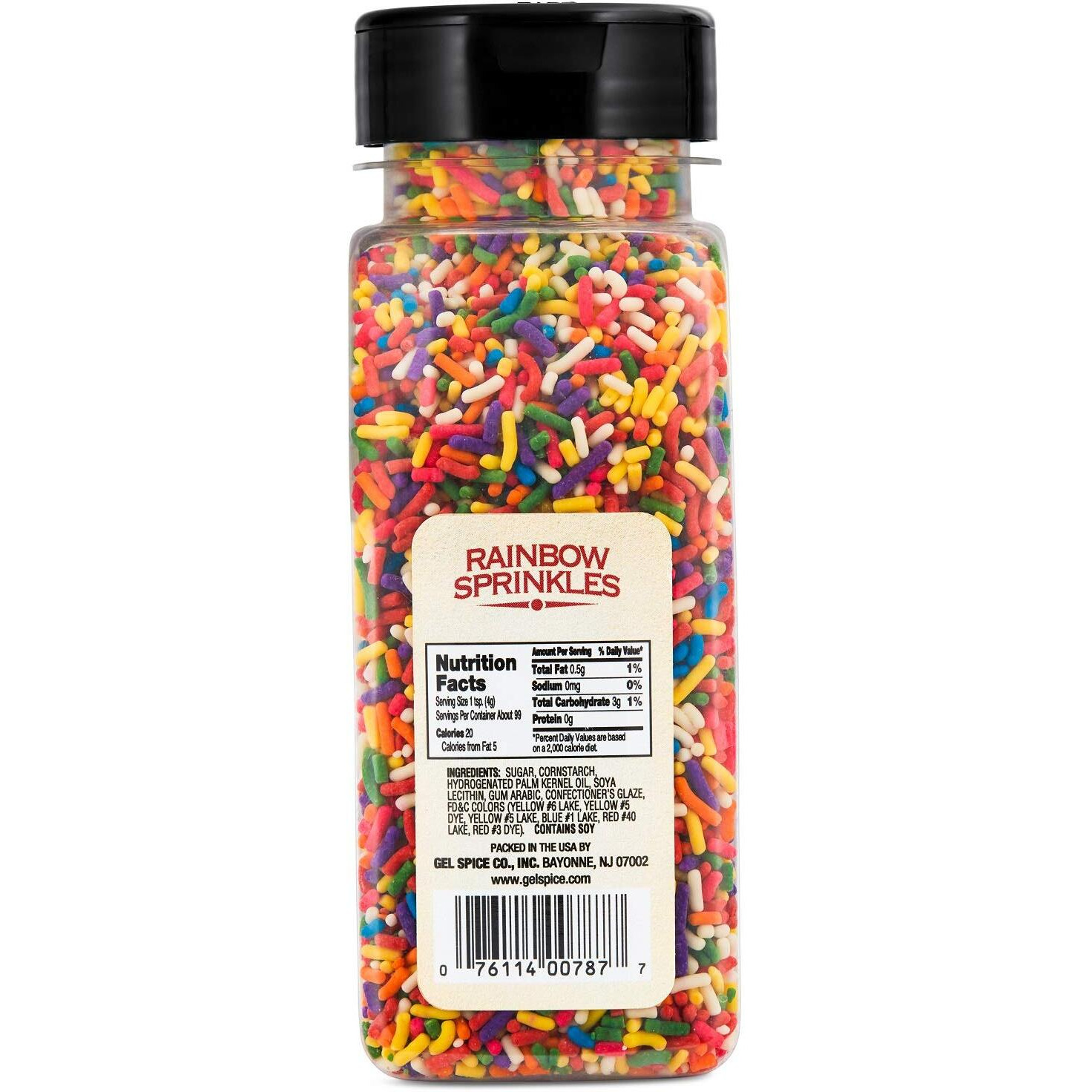 Chefs Select Decorative Rainbow Sprinkles Jimmies 14Oz | Value Size | Gluten Free Certified