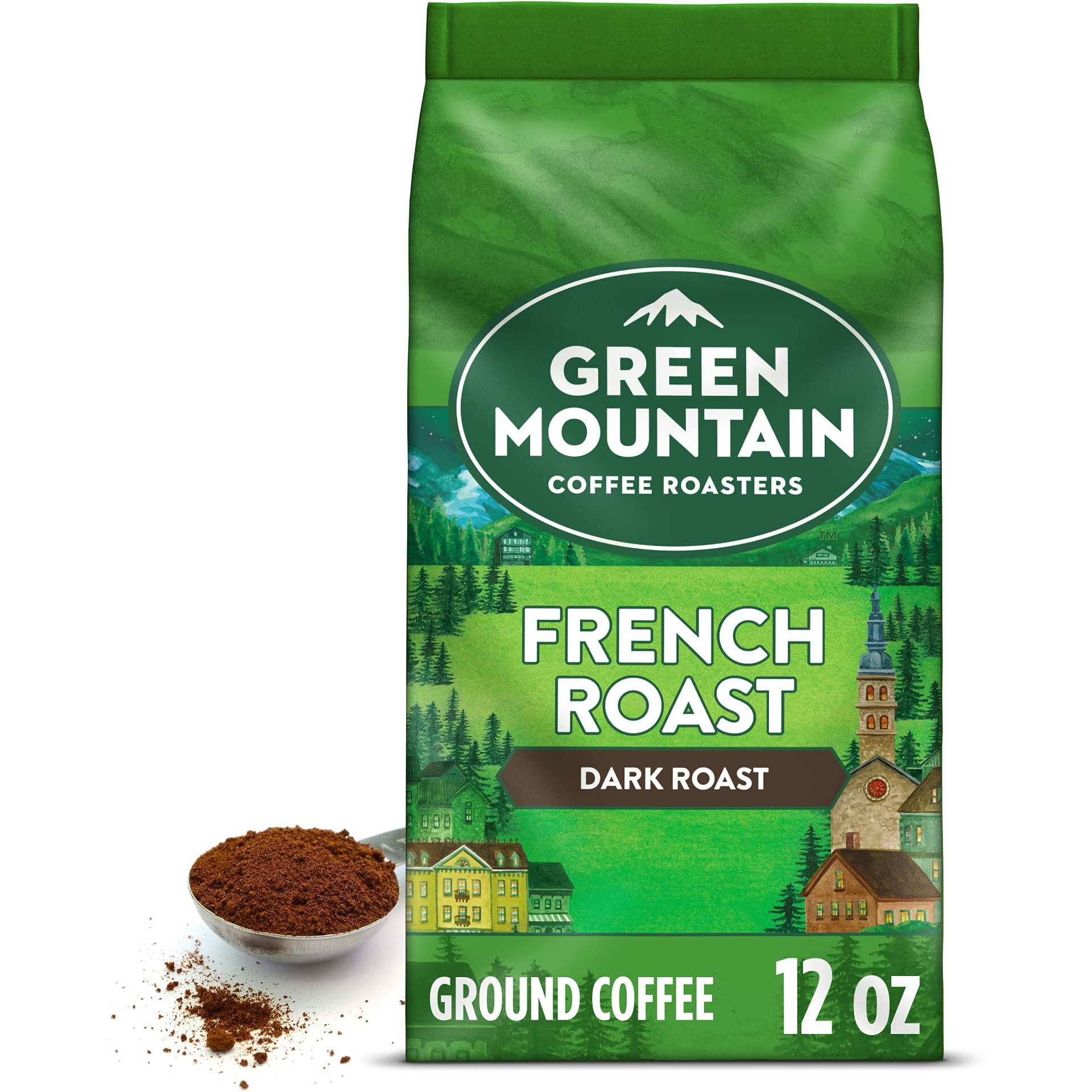 Green Mountain Coffee Roasters, French Roast, Ground Coffee, Dark Roast, Bagged 12Oz.