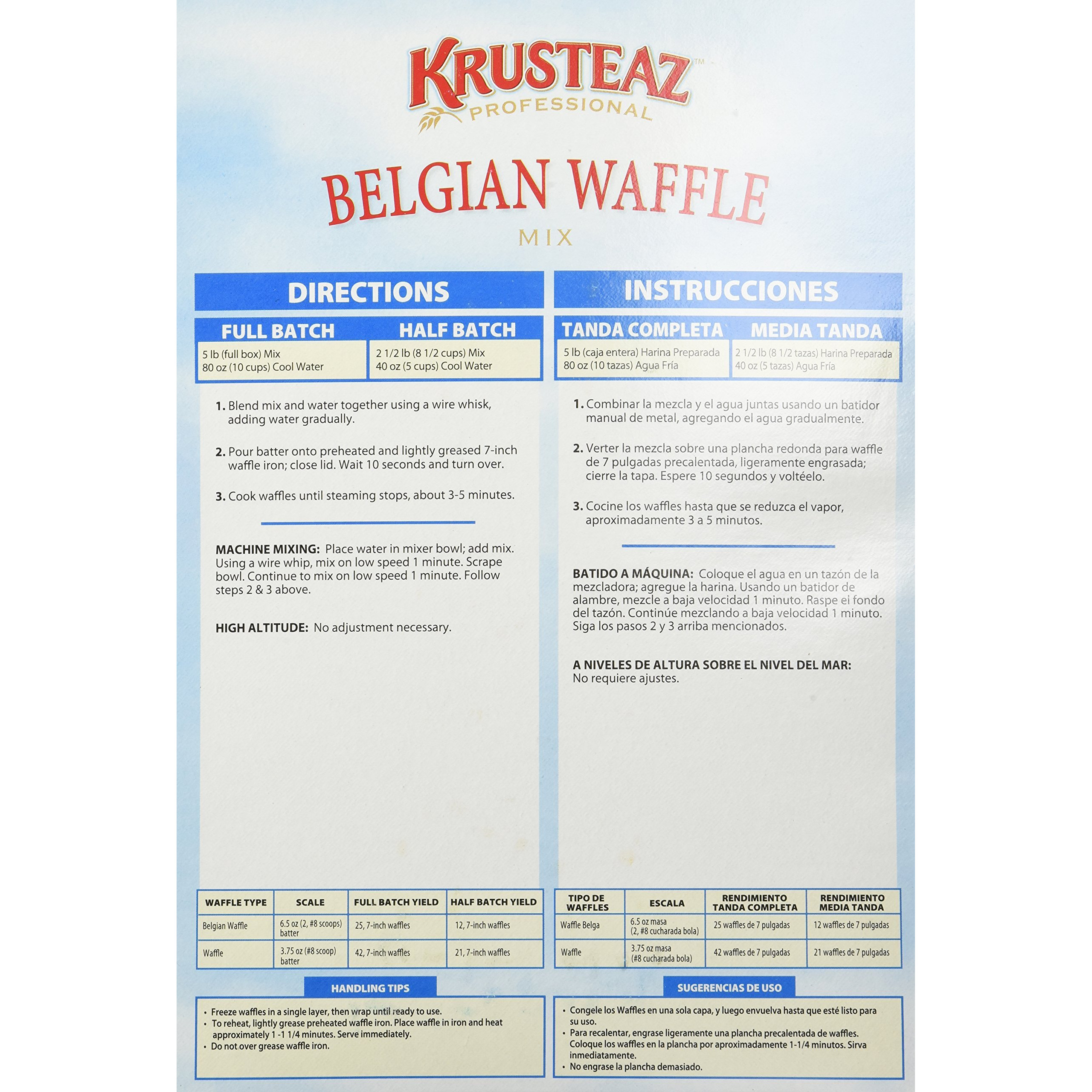 Krusteaz Belgian Waffle Mix - 5 Pound Foodservice Bag