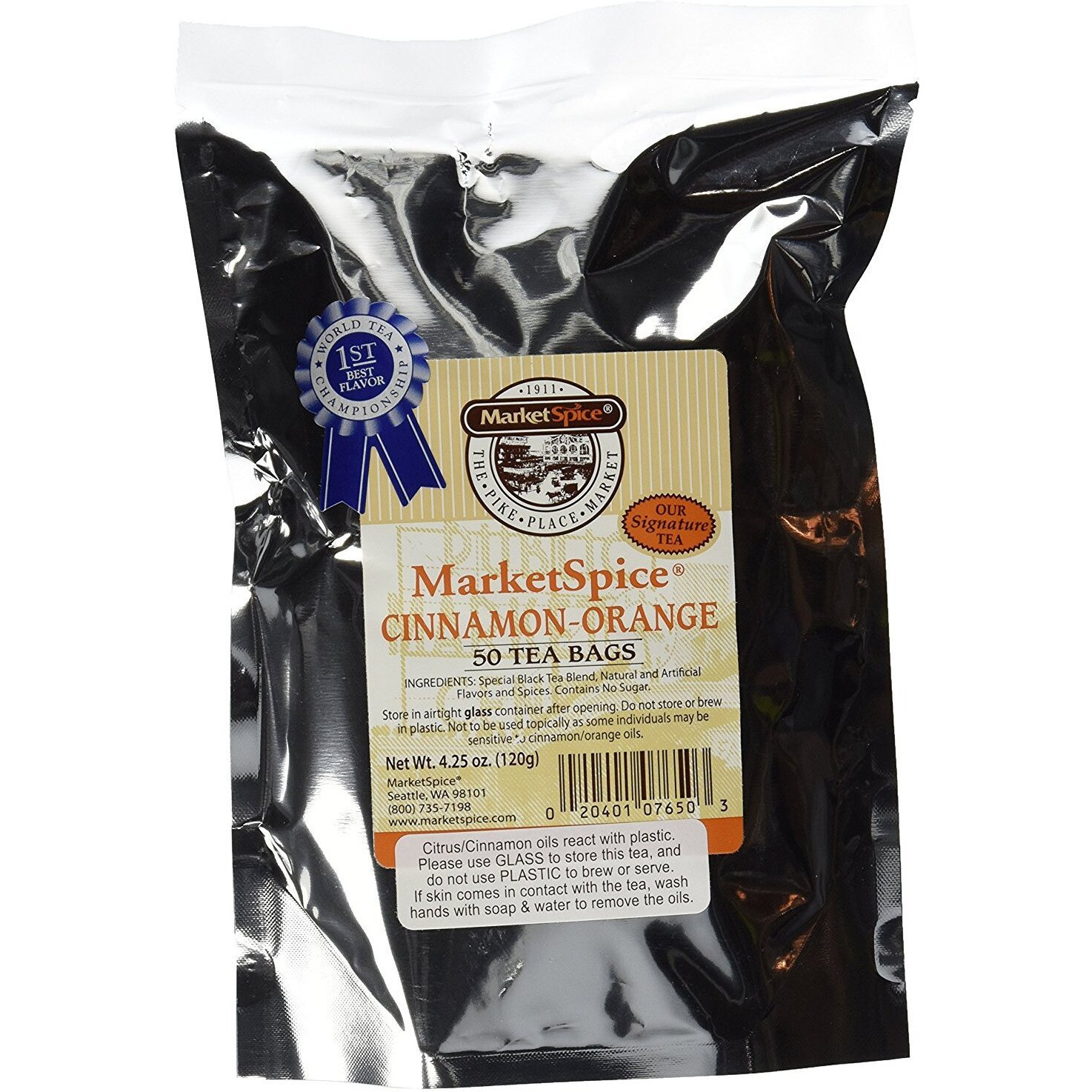 Marketspice Cinnamon-Orange Teabags 50 Pack