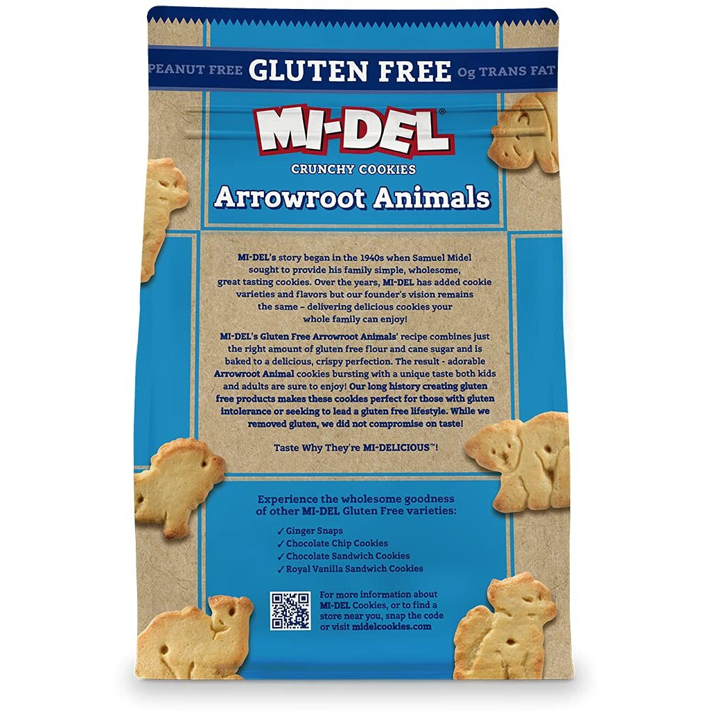 Mi-Del Gluten Free Animal Crackers - Non Gmo Certified, 0G Trans Fat Gluten Free Cookies (Pack Of 1)