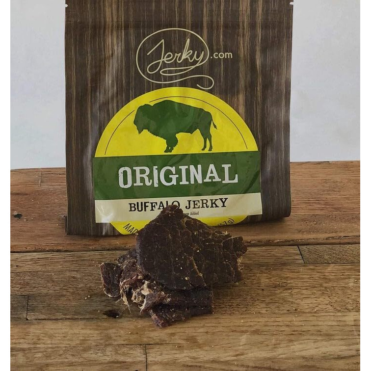 Jerky.Com Original Buffalo Jerky 3-Pack - Exotic Jerky High Protein, Gluten-Free, All-Natural Exotic Snack - Premium Wild Game Meat - Perfect For Hiking, Camping, And On-The-Go 1.75Oz (Pack Of 3)