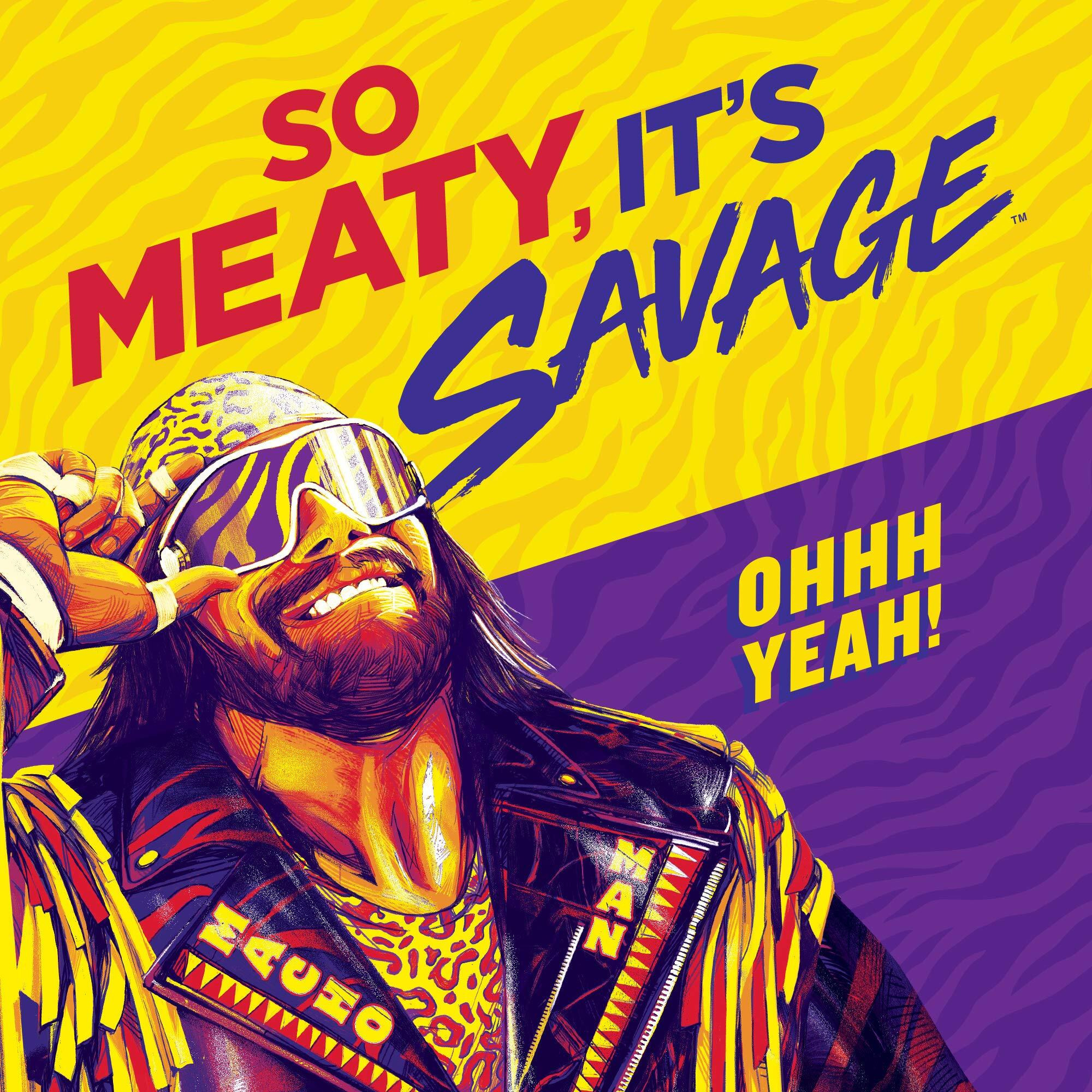 Slim Jim Savage Smoked Meat Sticks, Original Flavor, High Protein, 3.0 Oz. (12 Count)