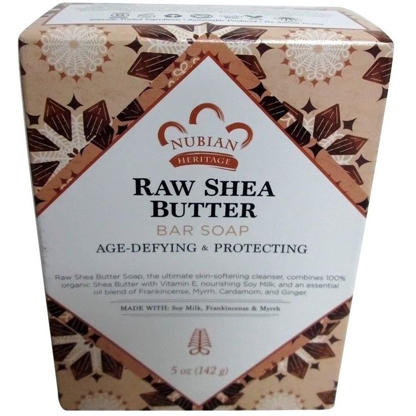 Nubian Heritage Bar Soap, Raw Shea And Myrrh 5 Ounce (Pack Of 6)