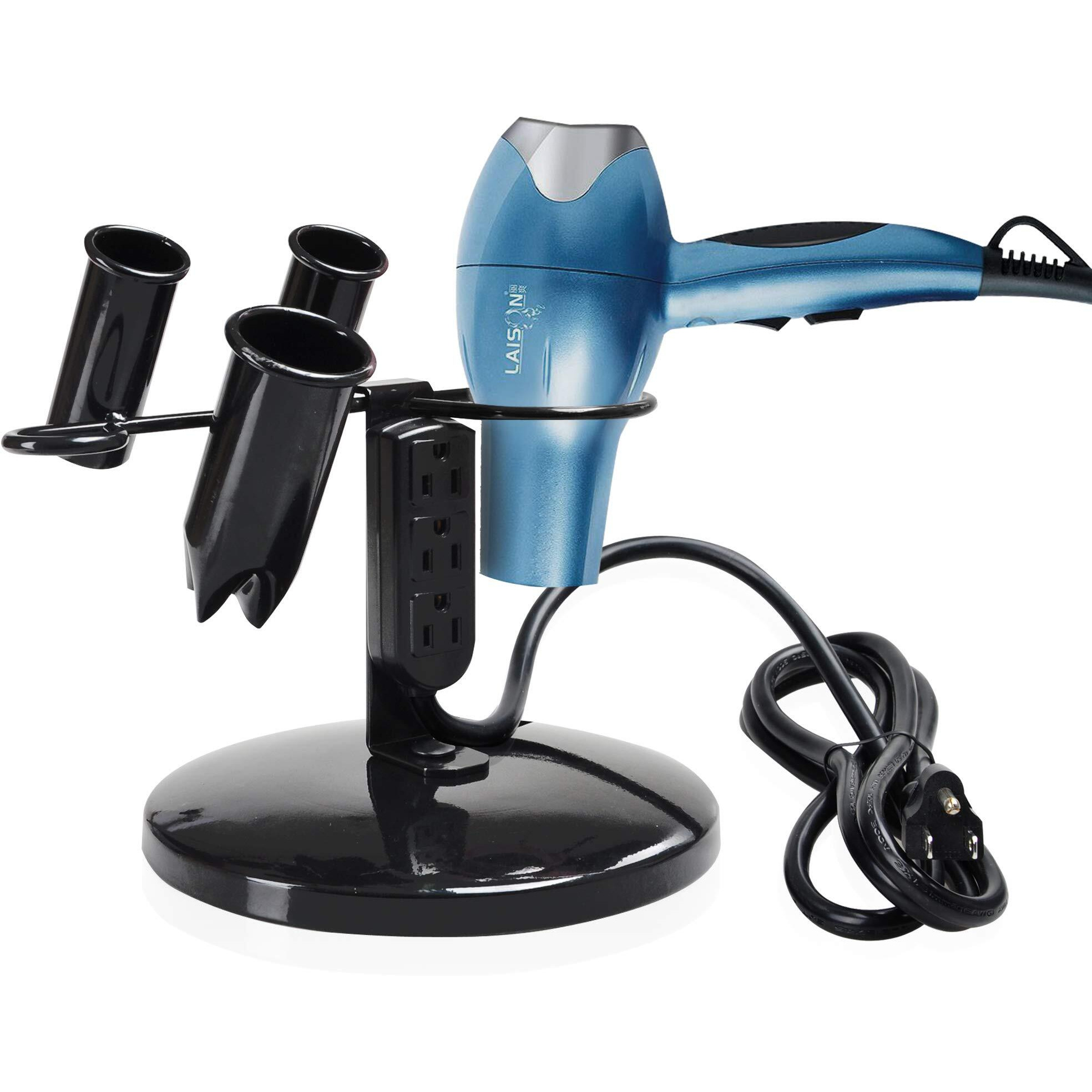 Byootique Tabletop Blow Dryer Hair Iron Holder Salon Appliance Stand With 3 Outlets For Stylist Hot Tool Straightener
