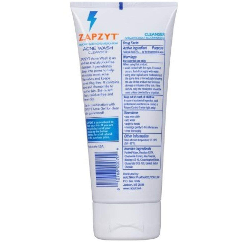 Zapzyt Acne Wash With Salicylic Acid 6.25 Oz