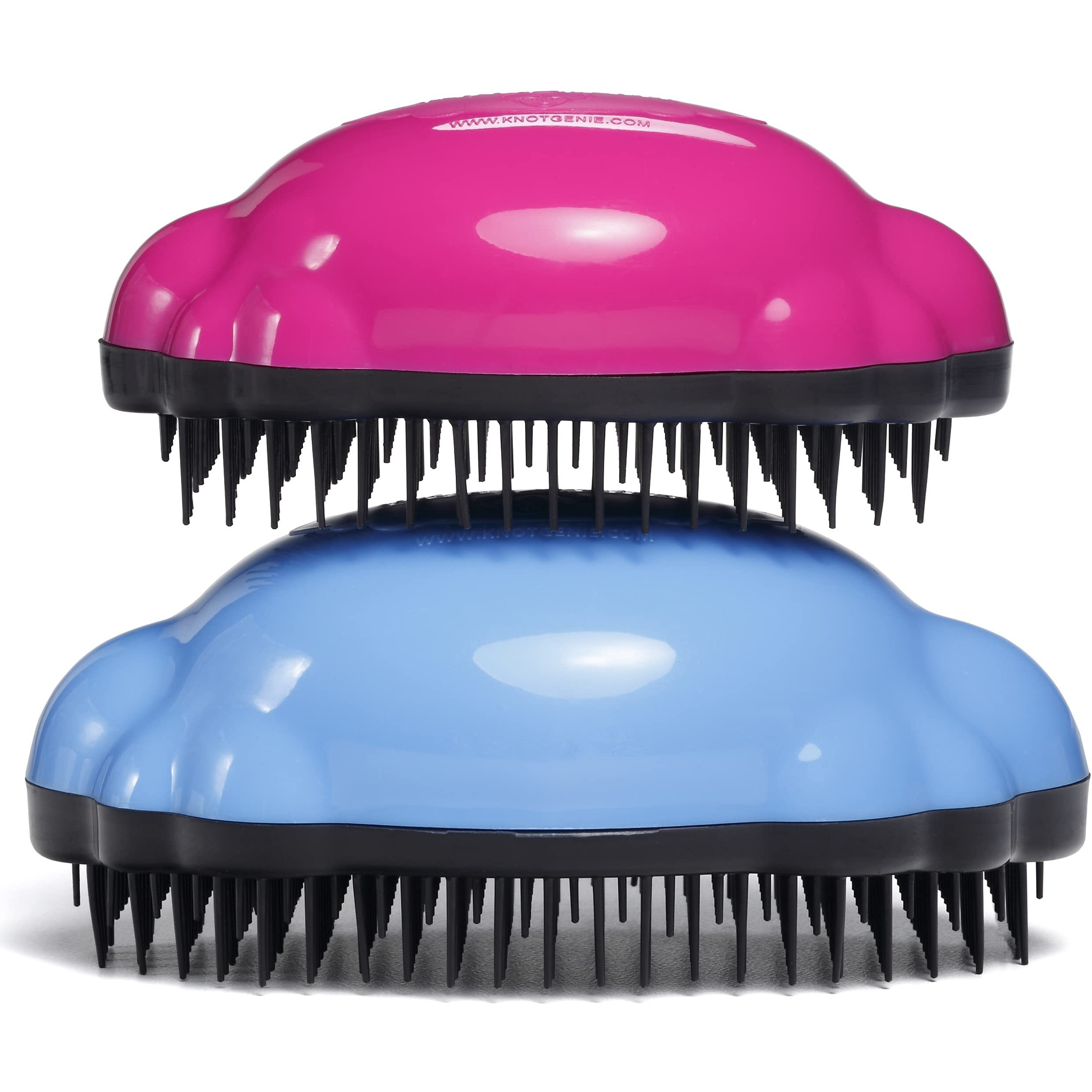 Knot Genie Detangling Hair Brush For Kids (Mystical Cloud) | Perfect Detangling Brush For Curly Hair, Gently Separate Tangles, Leaves Hair Smooth And Shiny | The Pain-Free Knot Detangler