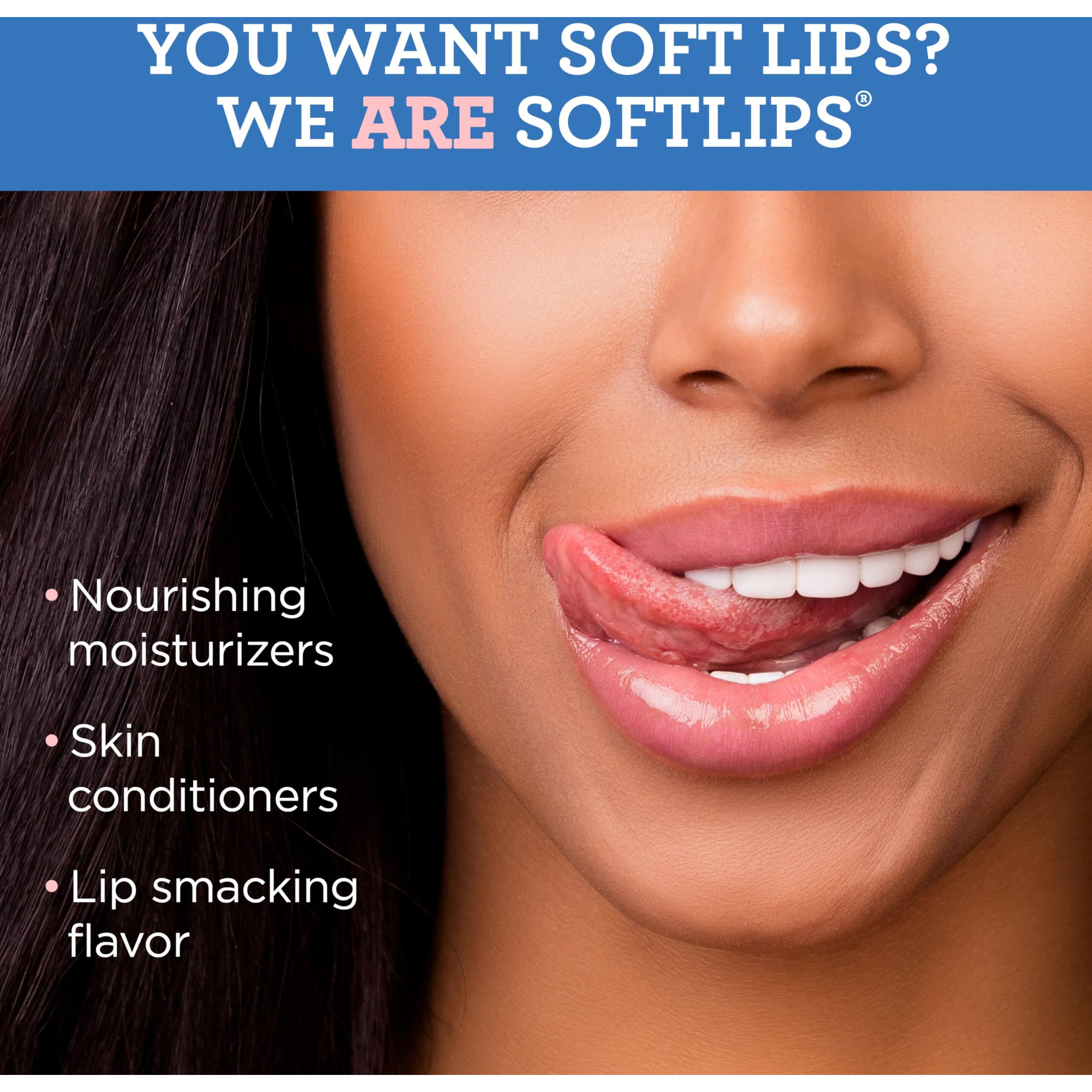 Softlips Daily Lip Moisturizer For Very Dry Lips With Spf, Pearl Tint & Vanilla Flavor Lip Balm, Hydrates, Soothes & Prevents Dry, Chapped Lips, Smooth Glide Formula, Dermatologist Tested, Pack Of 2 Chap Sticks