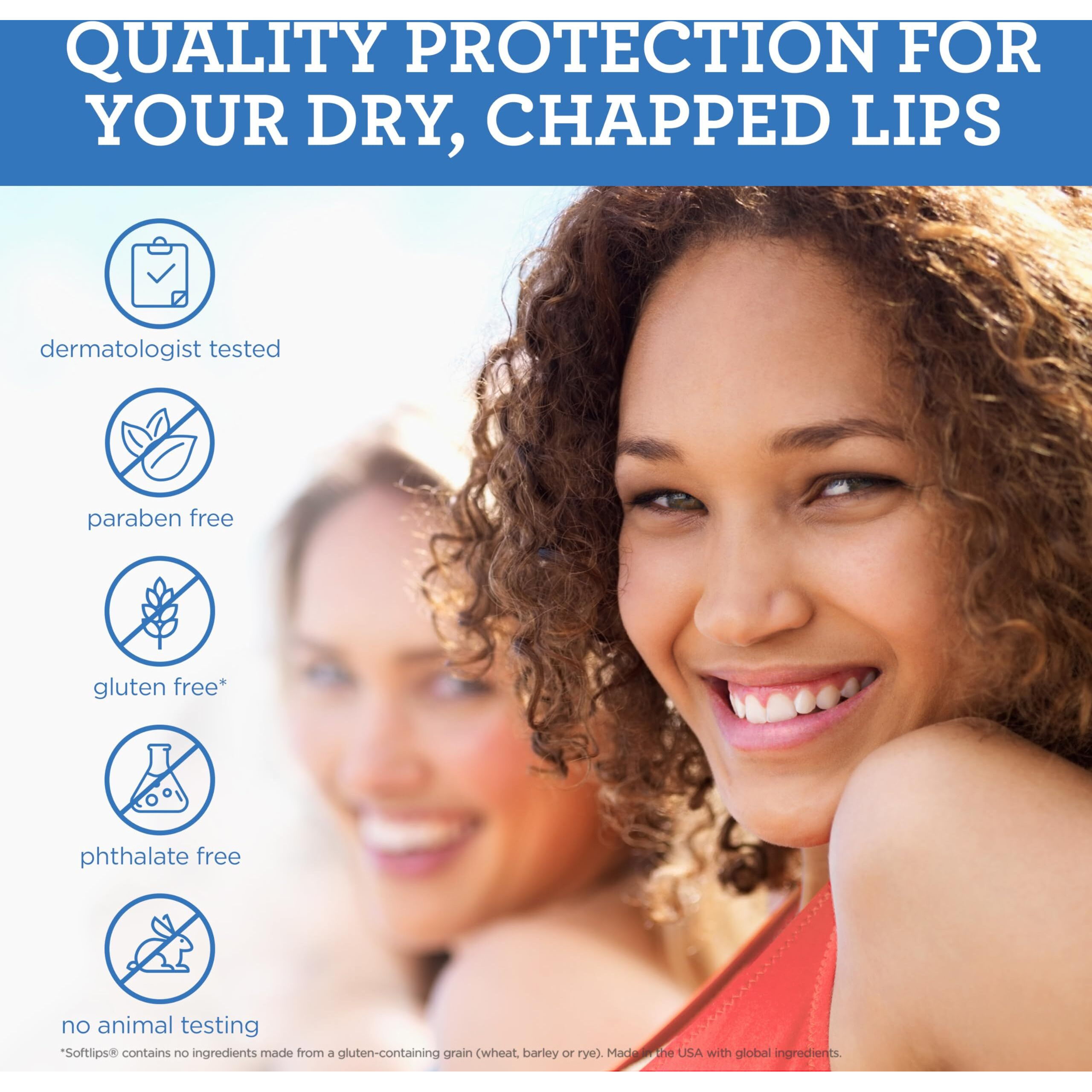 Softlips Daily Lip Moisturizer For Very Dry Lips With Spf, Pearl Tint & Vanilla Flavor Lip Balm, Hydrates, Soothes & Prevents Dry, Chapped Lips, Smooth Glide Formula, Dermatologist Tested, Pack Of 2 Chap Sticks