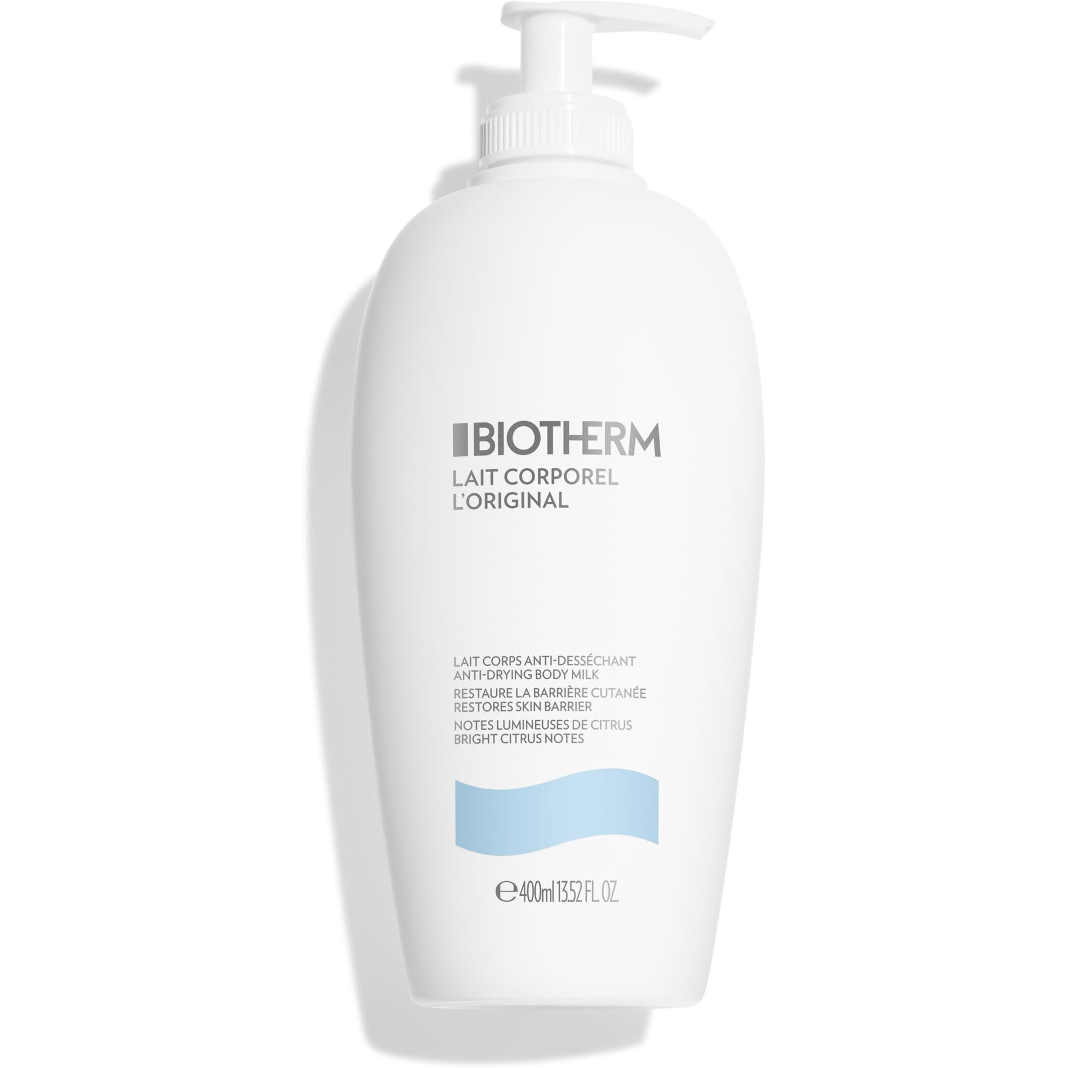 Biotherm Lait Corporel Anti-Drying & Repairing Body Milk, For All Skin Types Contains A Blend Of Regenerating Biotech Plankton, Vitamin E, And Nourishing Lipids That Strengthen The Skin Barrier, 13.5