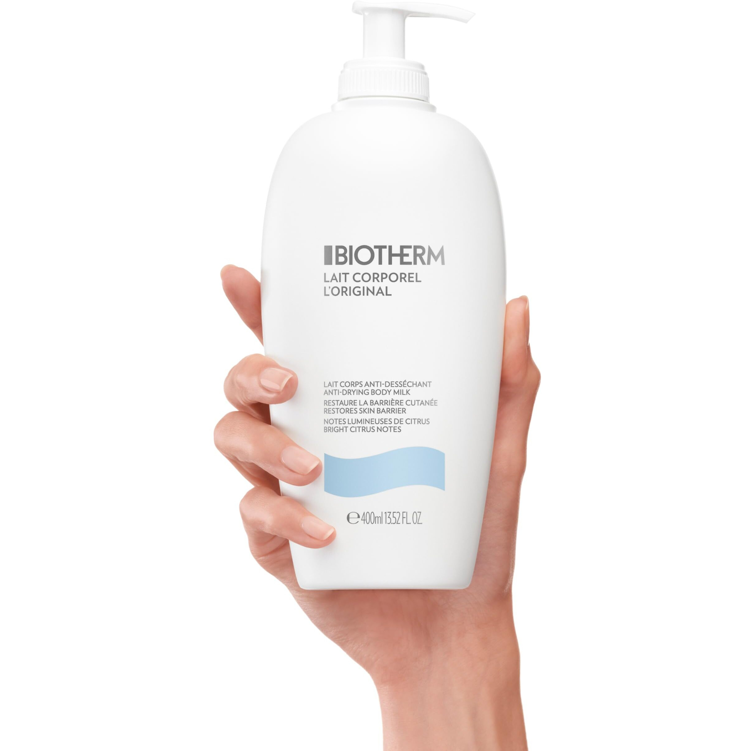 Biotherm Lait Corporel Anti-Drying & Repairing Body Milk, For All Skin Types Contains A Blend Of Regenerating Biotech Plankton, Vitamin E, And Nourishing Lipids That Strengthen The Skin Barrier, 13.5