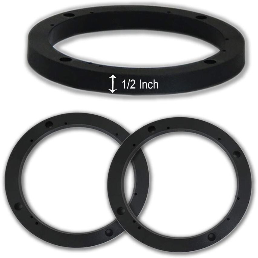 Universal 1/2 Inch Plastic Depth Ring Adapter/Spacer For 6.5" Car Speakers