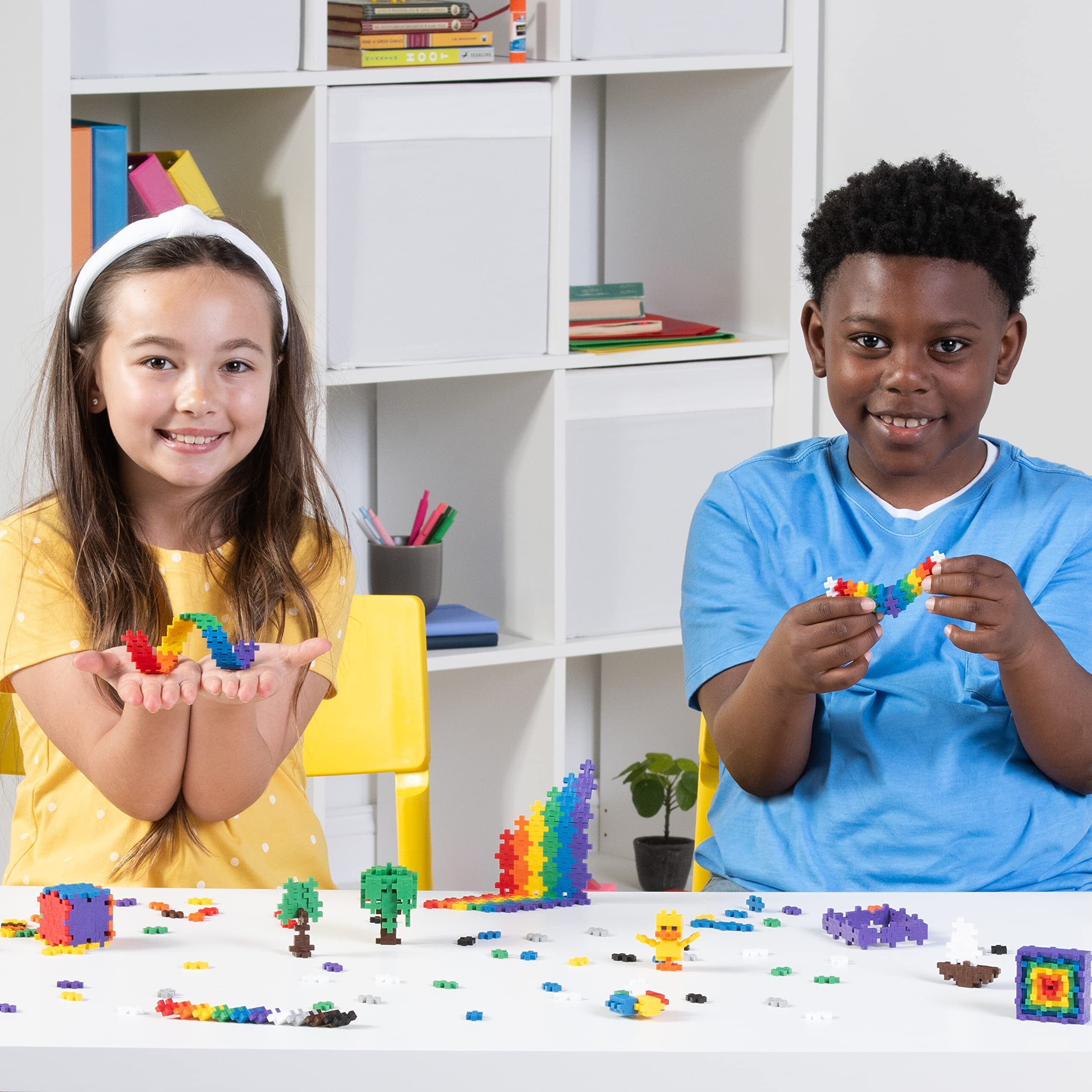 Plus Plus - Open Play Tube - 70 Piece Basic Color Mix - Construction Building Stem | Steam Toy, Interlocking Mini Puzzle Blocks For Kids