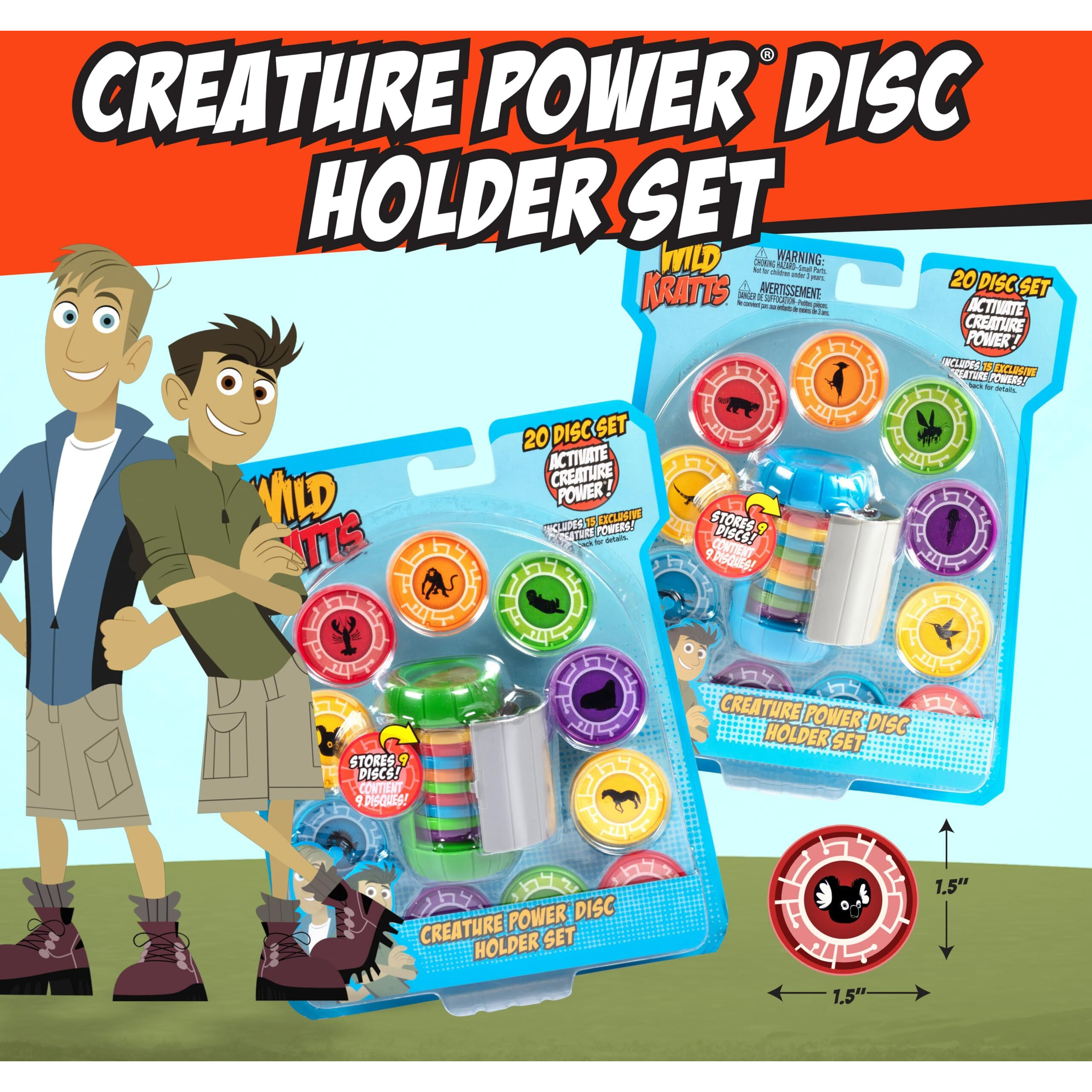 Wild Kratts Martin Kratt Creature Power Disc Holder Set With 20 Discs - Officially Licensed - Figure Toy For Pretend & Dress Up Play - Includes 15 Exclusive Collectables - Great Gift For Kids