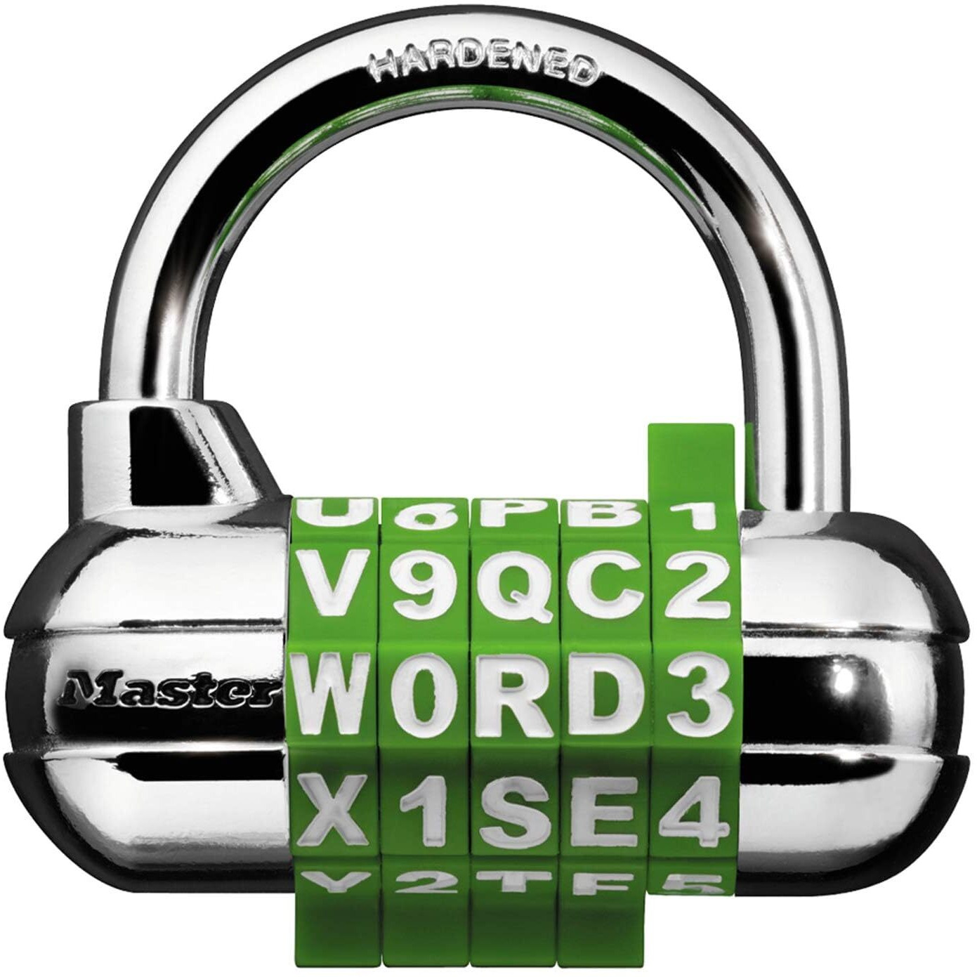 Master Lock 1534D Locker Lock Set Your Own Word Combination Padlock, 1 Pack, Assorted Colors