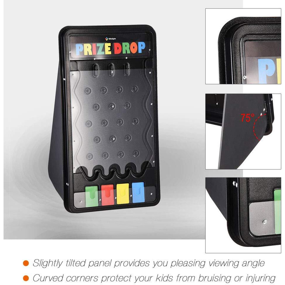 Winspin Mini Tabletop Prize Drop Board Game Foldable Stand With 8 Playing Pucks For Live Stream Carnival Party Trade Show, (25&quotX14")