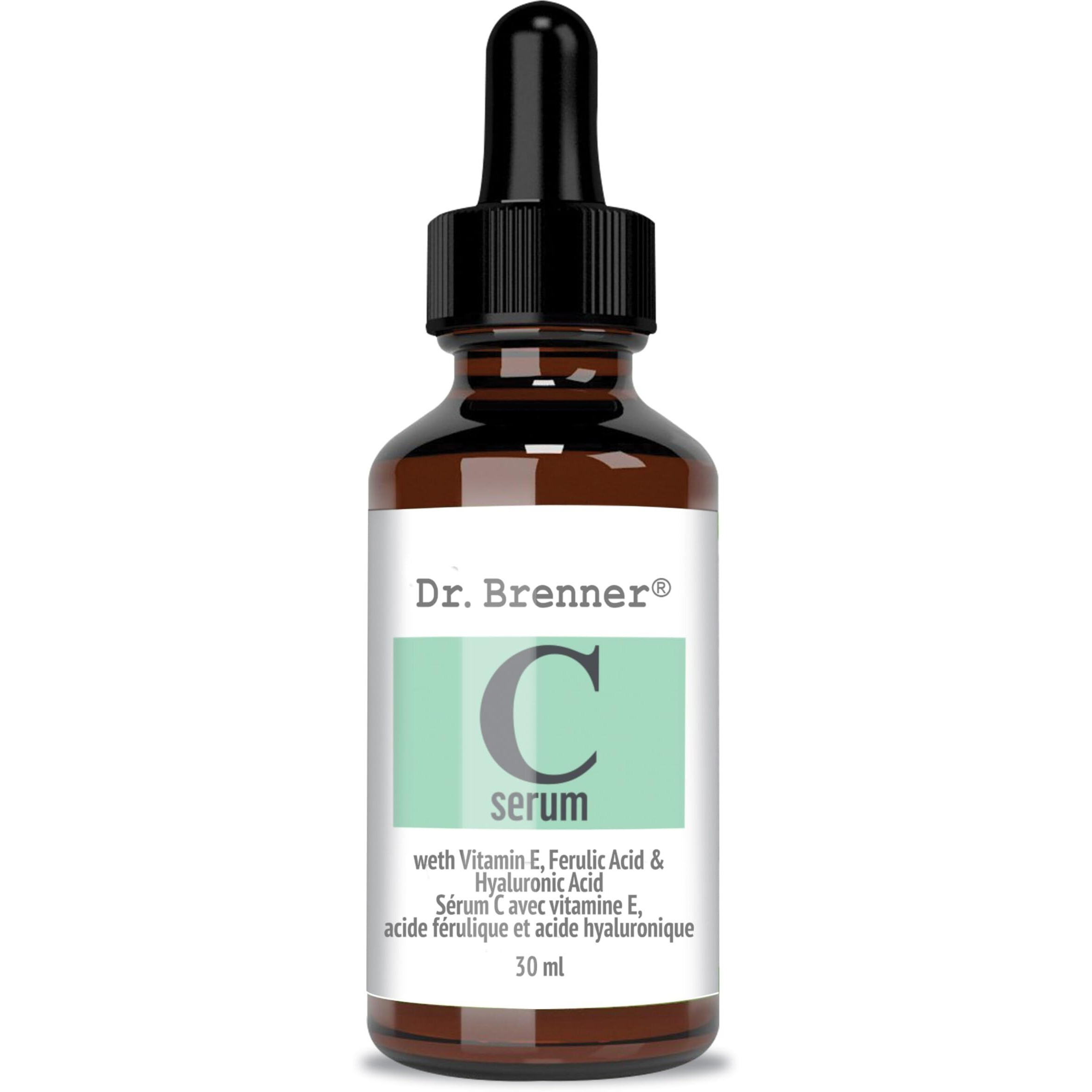 Vitamin C Serum 20% Pure L-Ascorbic Acid, Ferulic Acid, Vitamin E And Hyaluronic Acid For Face And Eyes Natural Anti Aging Anti Wrinkle 1Oz. By Dr. Brenner