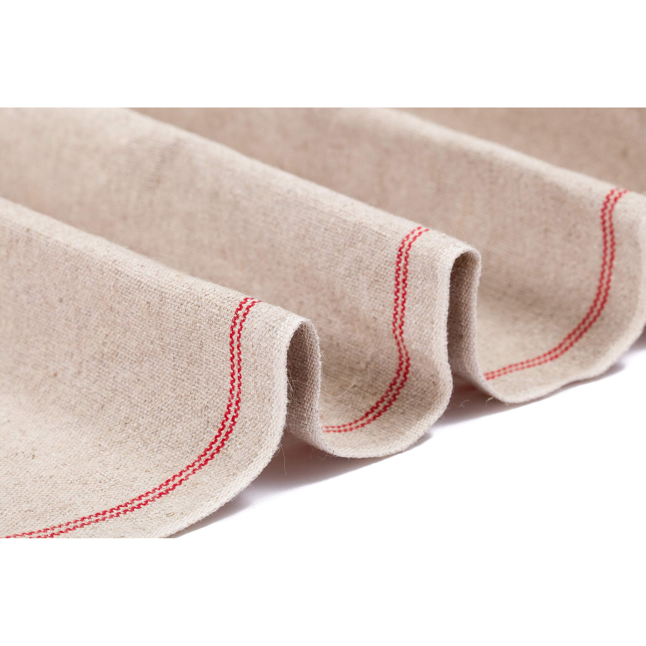Saint Germain Bakery Premium Professional Bakers Extra Large Couche 35&quotX26" From France - Heavy Duty Proofing Cloth 100% Natural Flax Linen