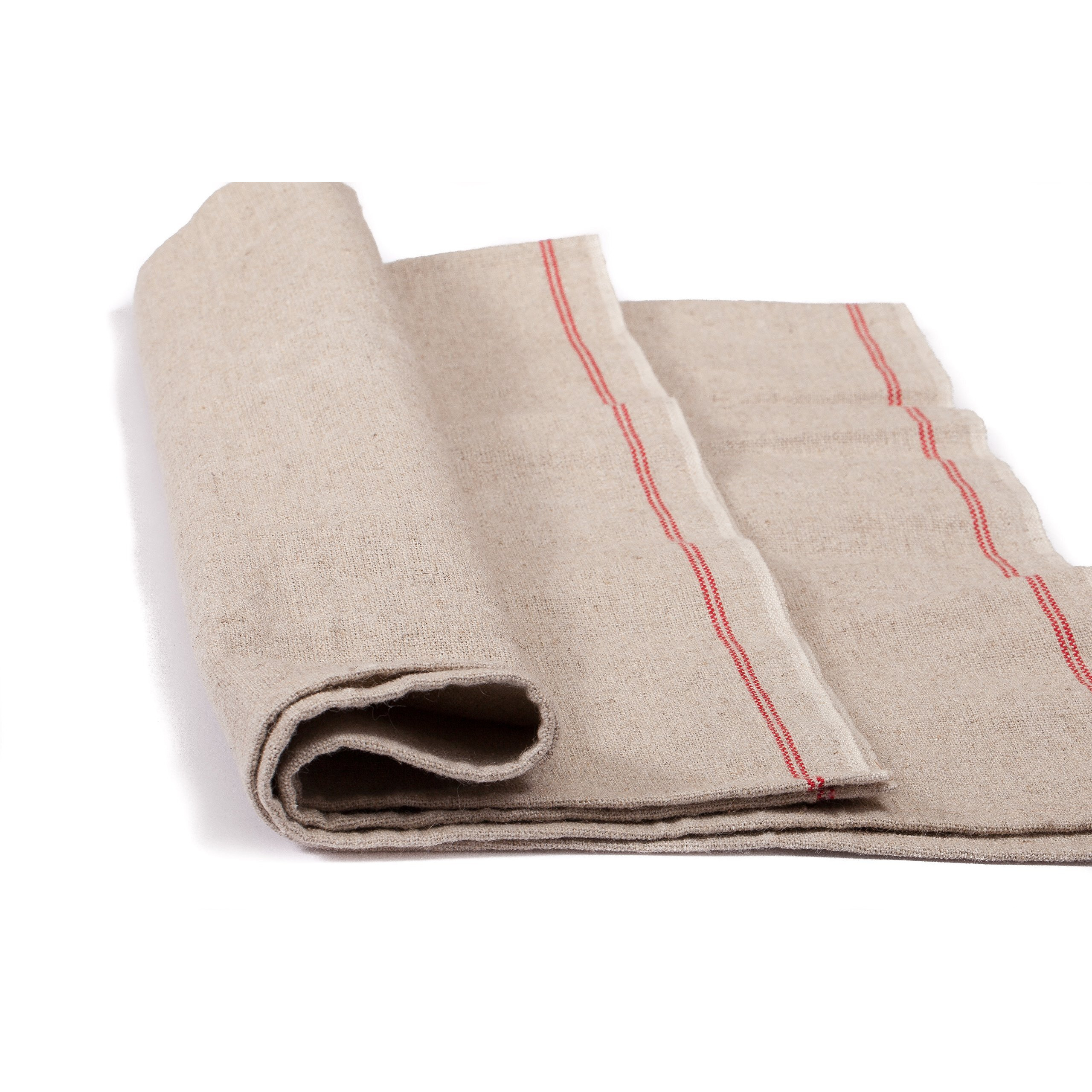 Saint Germain Bakery Premium Professional Bakers Extra Large Couche 35&quotX26" From France - Heavy Duty Proofing Cloth 100% Natural Flax Linen