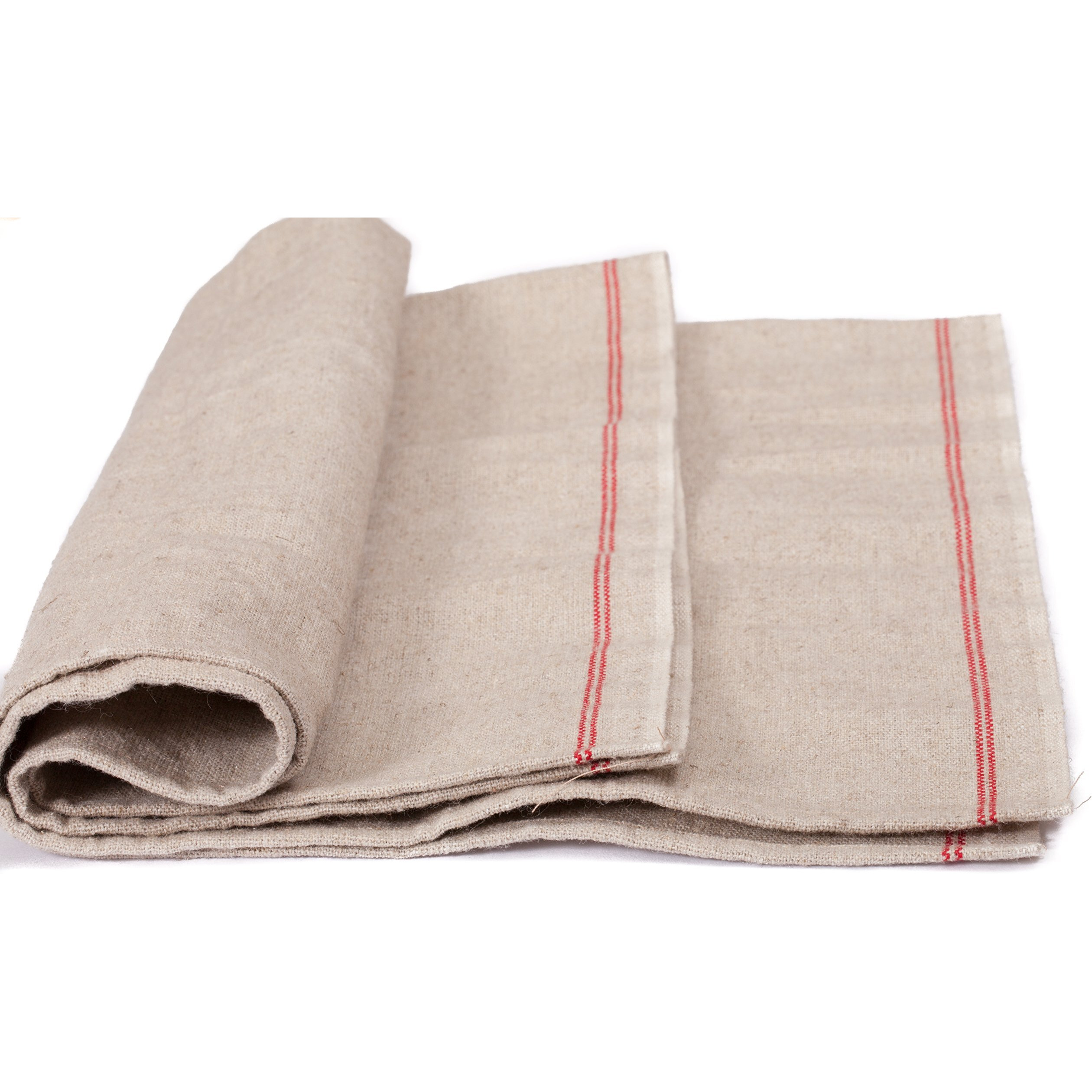 Saint Germain Bakery Premium Professional Bakers Extra Large Couche 35&quotX26" From France - Heavy Duty Proofing Cloth 100% Natural Flax Linen