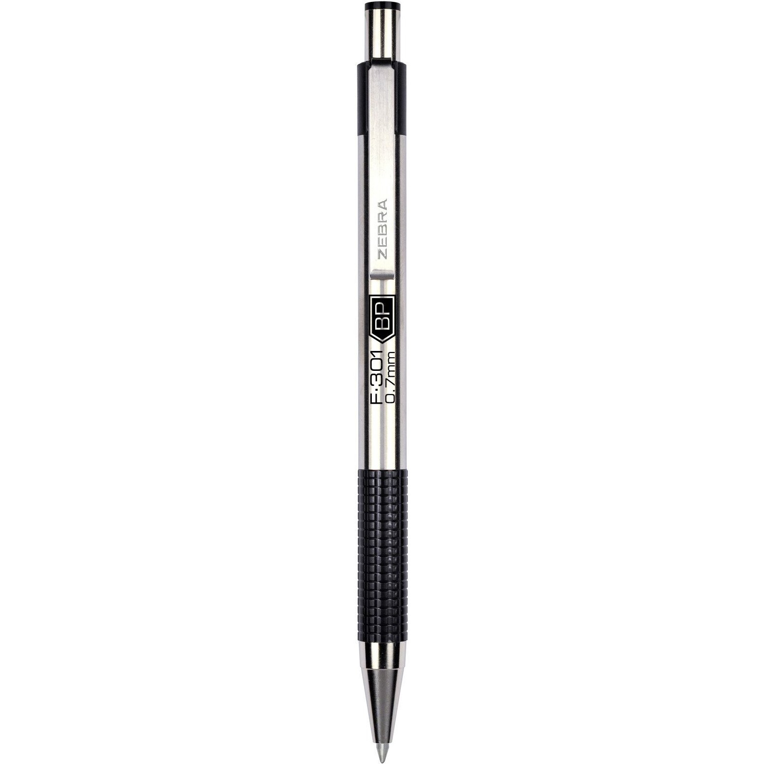 Zebra F-301 Ballpoint Stainless Steel (Black)