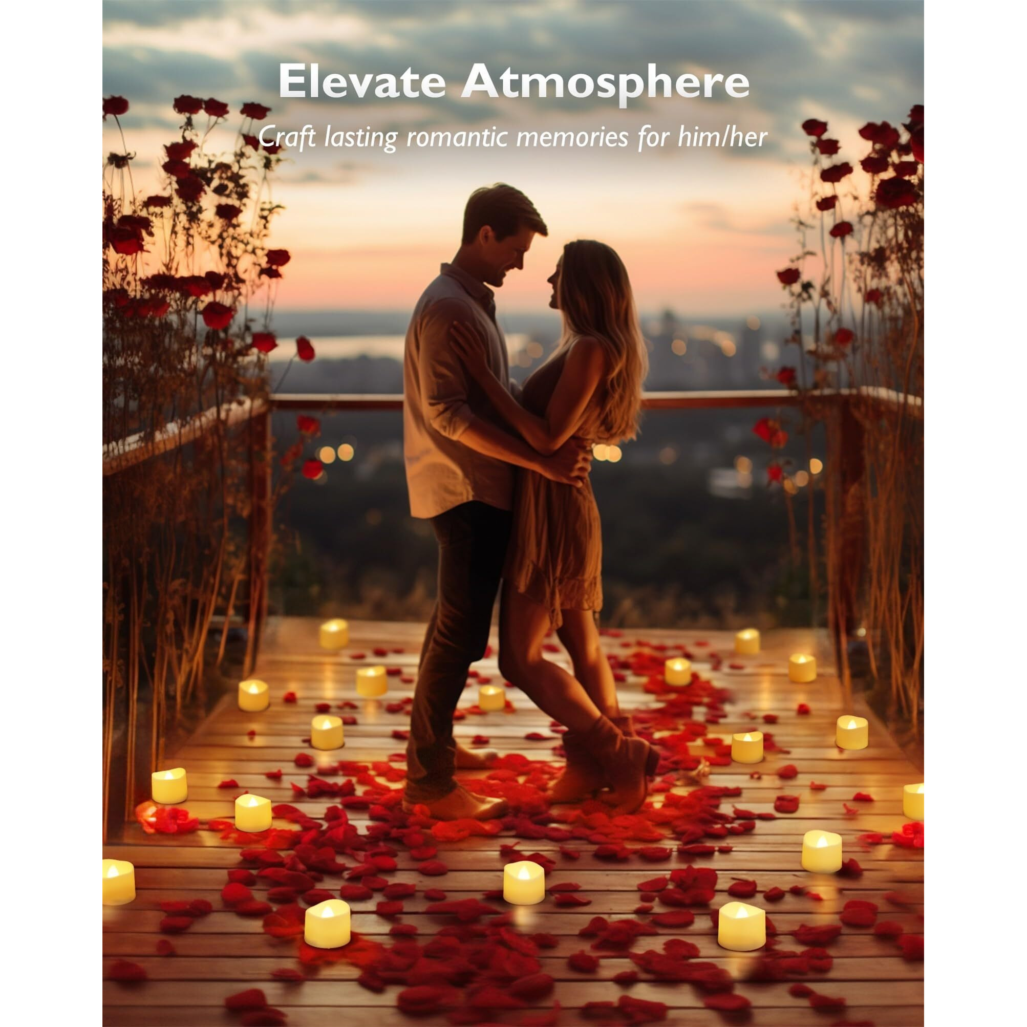 Homemory 72-Pack Novelty Flickering Flameless Tea Lights, 200+Hours Battery Operated, Fake Electric Led Votive Candles For Small Wedding Table Centerpieces, Proposals, Anniversaries