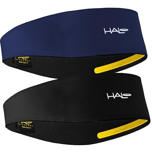 Halo Ii Headband Sweatband Pullover , 1 Black And 1 Navy - 2 Pack