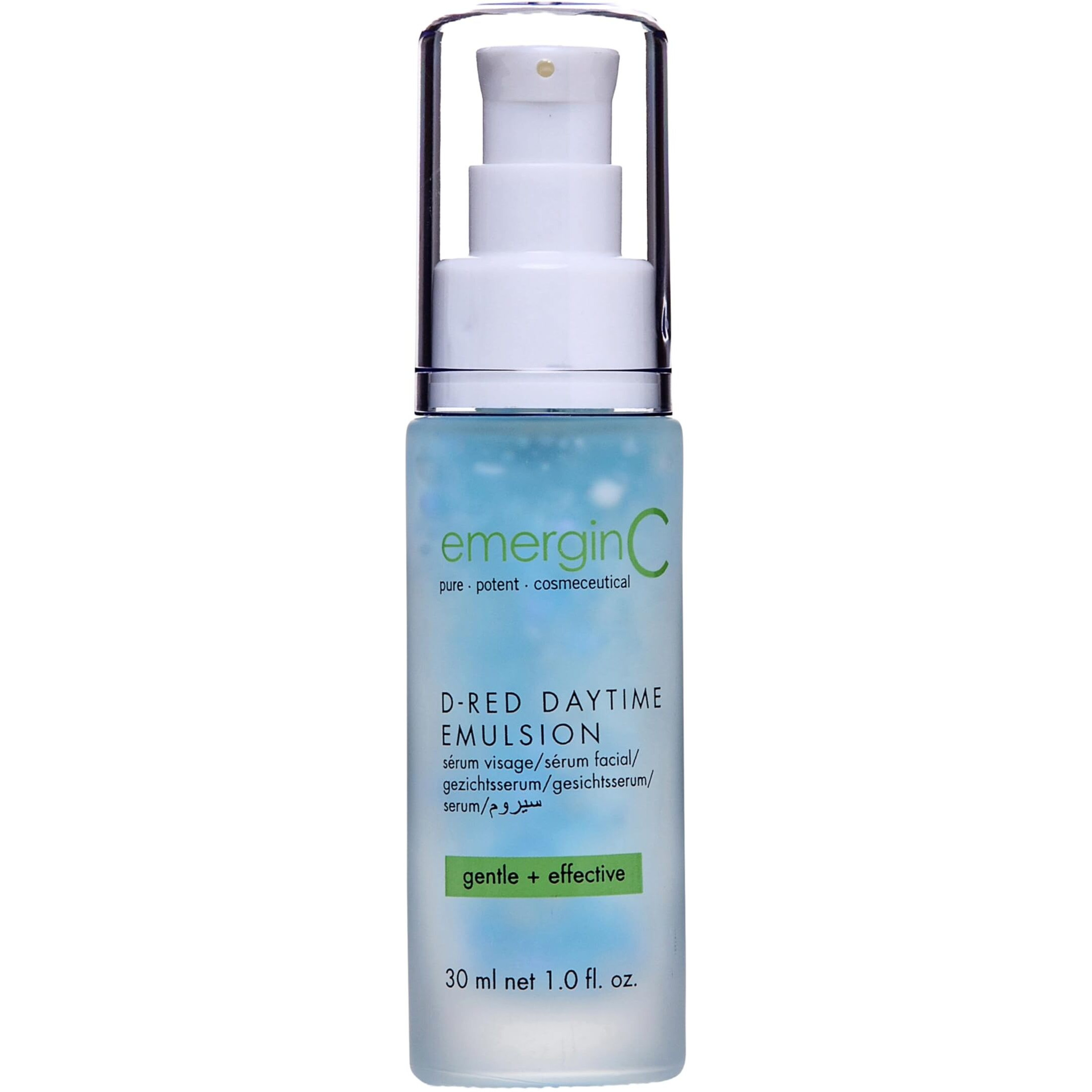 Emerginc D-Red Daytime Emulsion - Gentle + Effective Redness Reducing Formula With Aloe Vera, Chamomile + Vitamin E - Soothing, Calming Emulsion For Redness (1 Ounce, 30 Ml)
