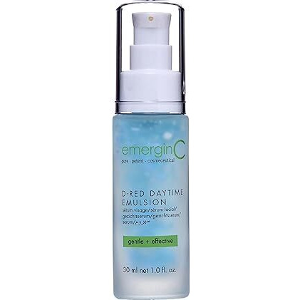 Emerginc D-Red Daytime Emulsion - Gentle + Effective Redness Reducing Formula With Aloe Vera, Chamomile + Vitamin E - Soothing, Calming Emulsion For Redness (1 Ounce, 30 Ml)