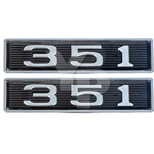 351 Chrome Plated Hood Scoop Emblems - Pair