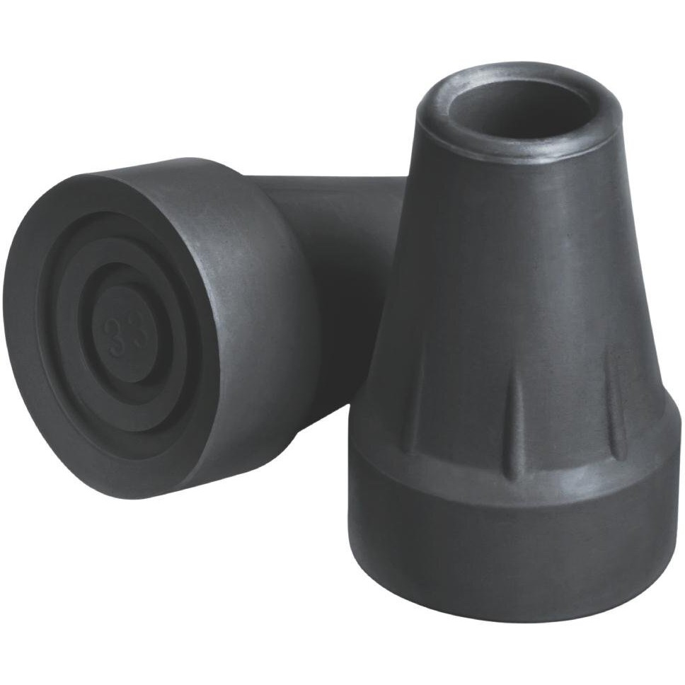 Medline 7/8" Super Crutch Tip, Standard, Black (Pack Of 8)
