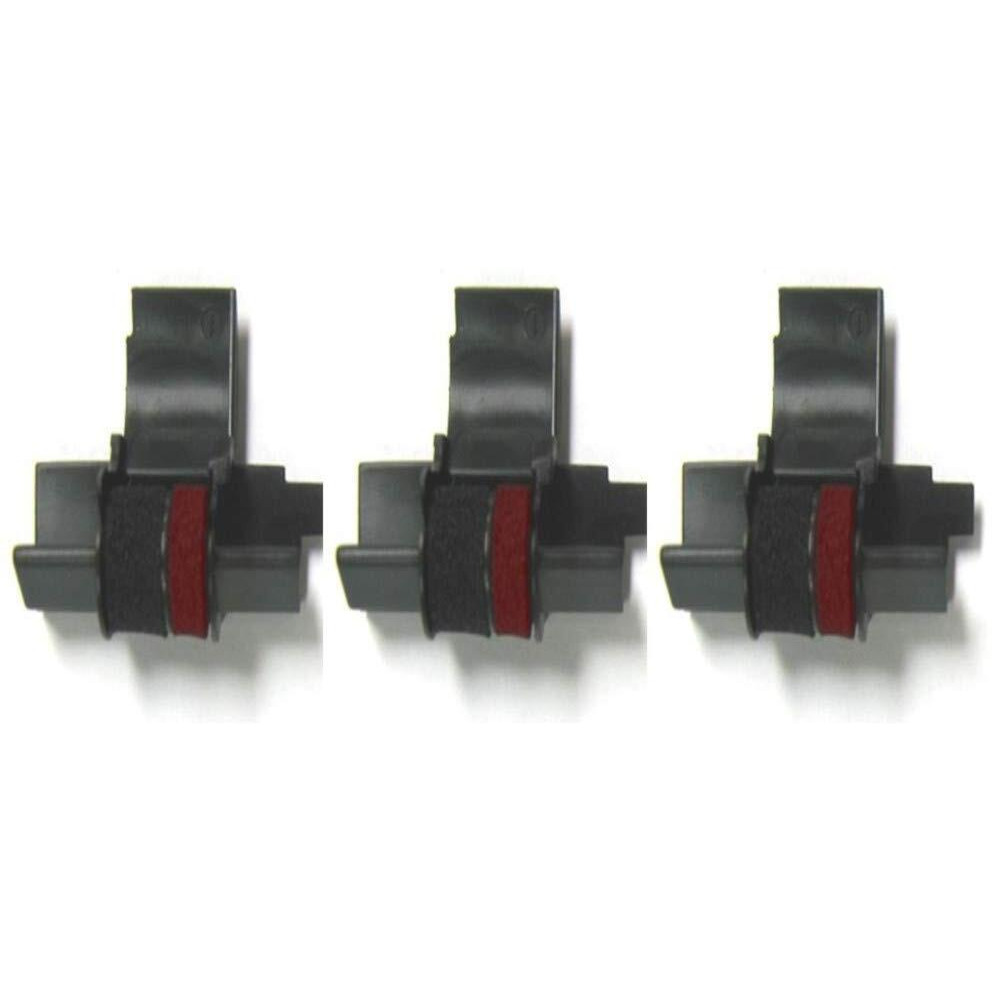 (3 Pack) Compumatic Compatible/Replacement Calculator Ink Roller, Black/Red Ir-40T, For Casio Hr-300Rc Hr-200Rc Hr-170Rc Hr-150Rc Hr-100Rc Hr-100Tm Hr-150Tm And More