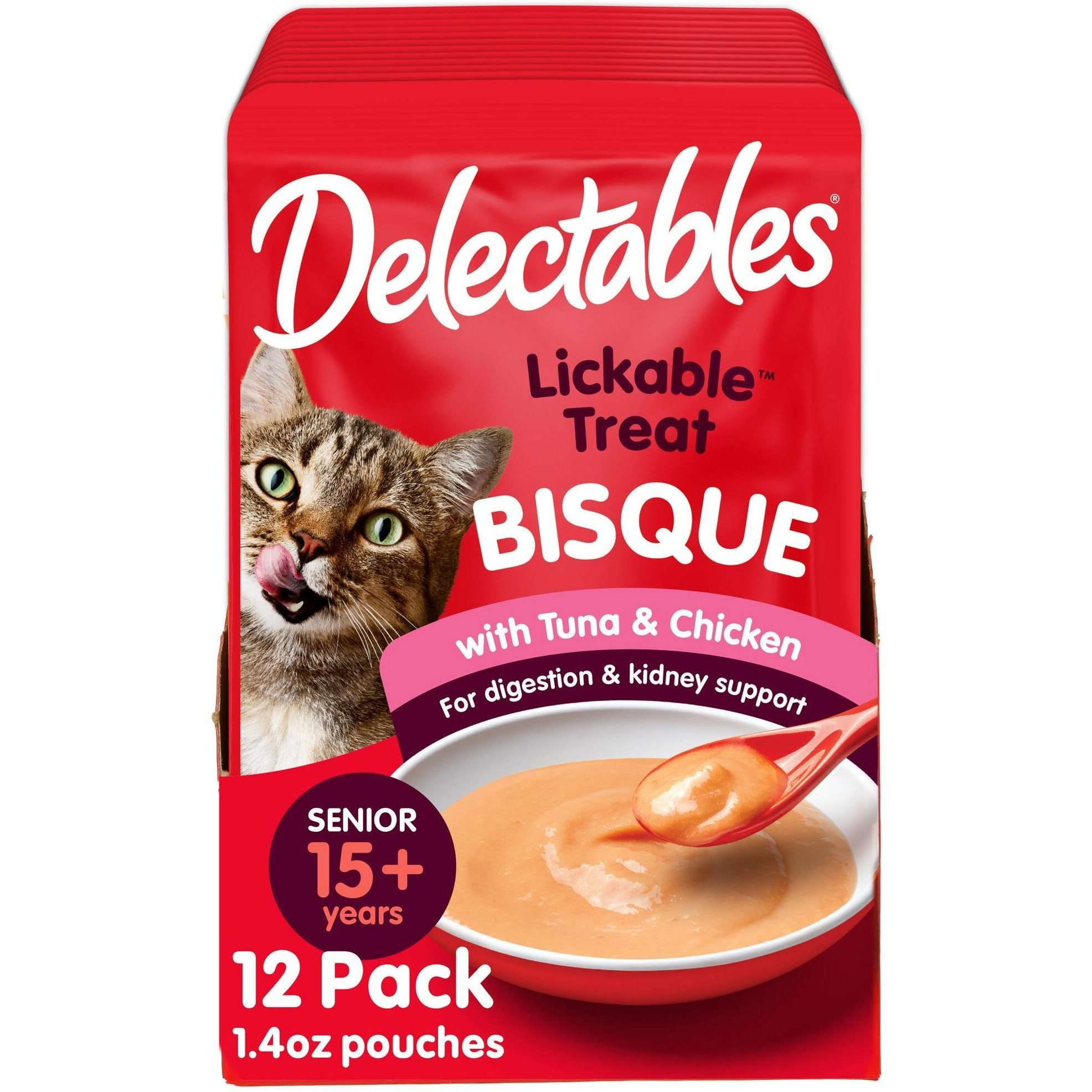 Delectables Lickable Wet Cat Treats - Tuna & Chicken, 1.4 Ounce (Pack Of 12)