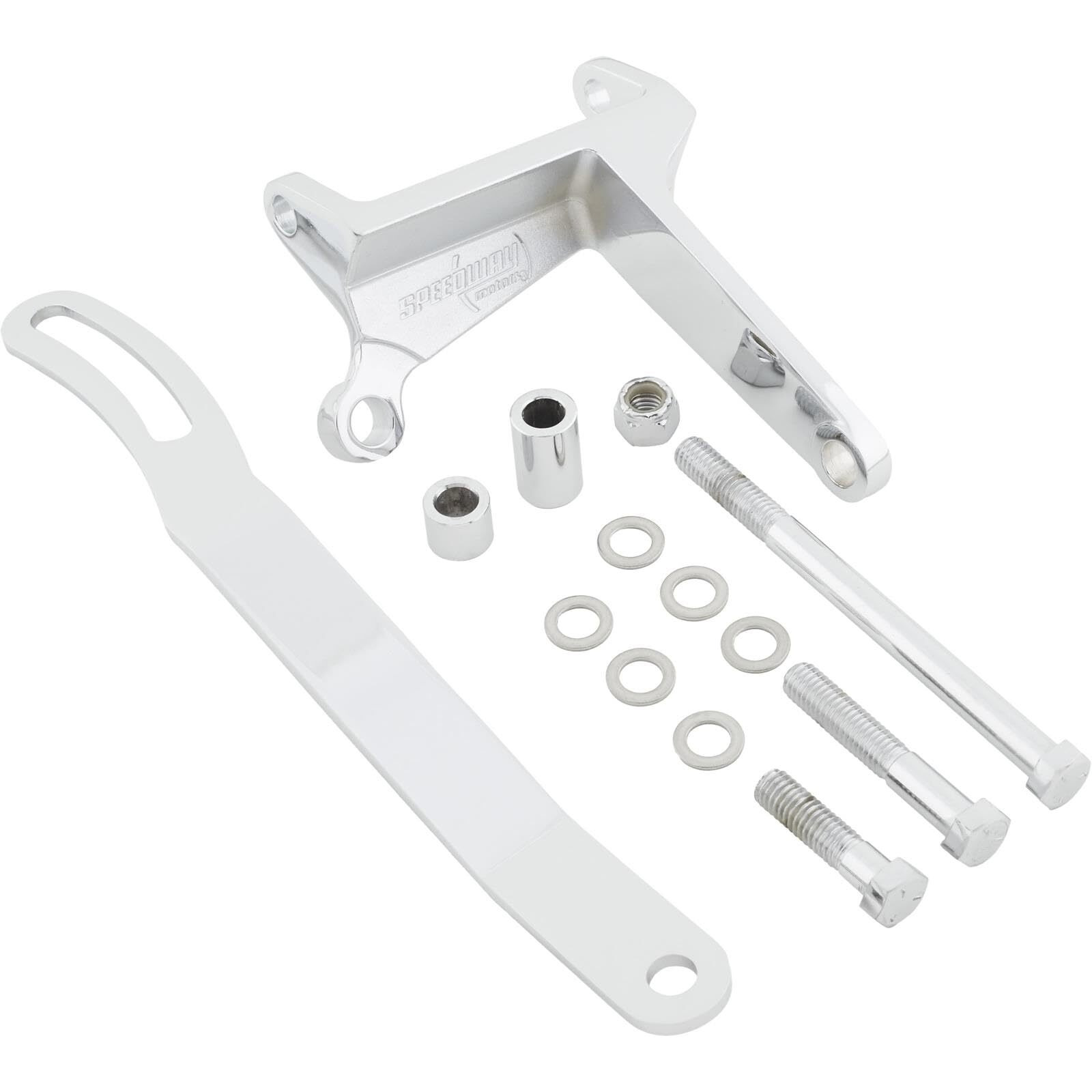 Upper Alternator Bracket, Chrome, Fits Small Block Chevy