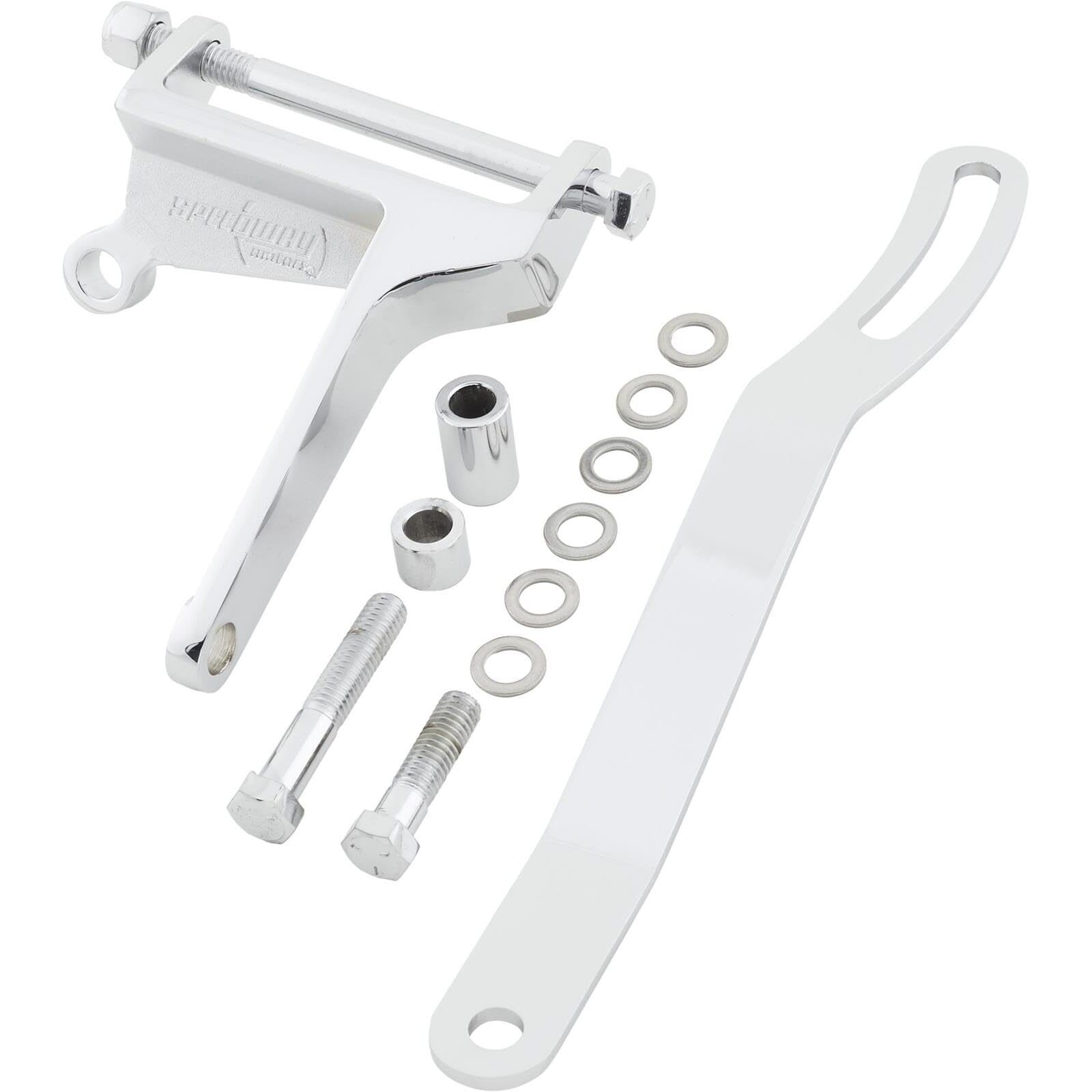 Upper Alternator Bracket, Chrome, Fits Small Block Chevy