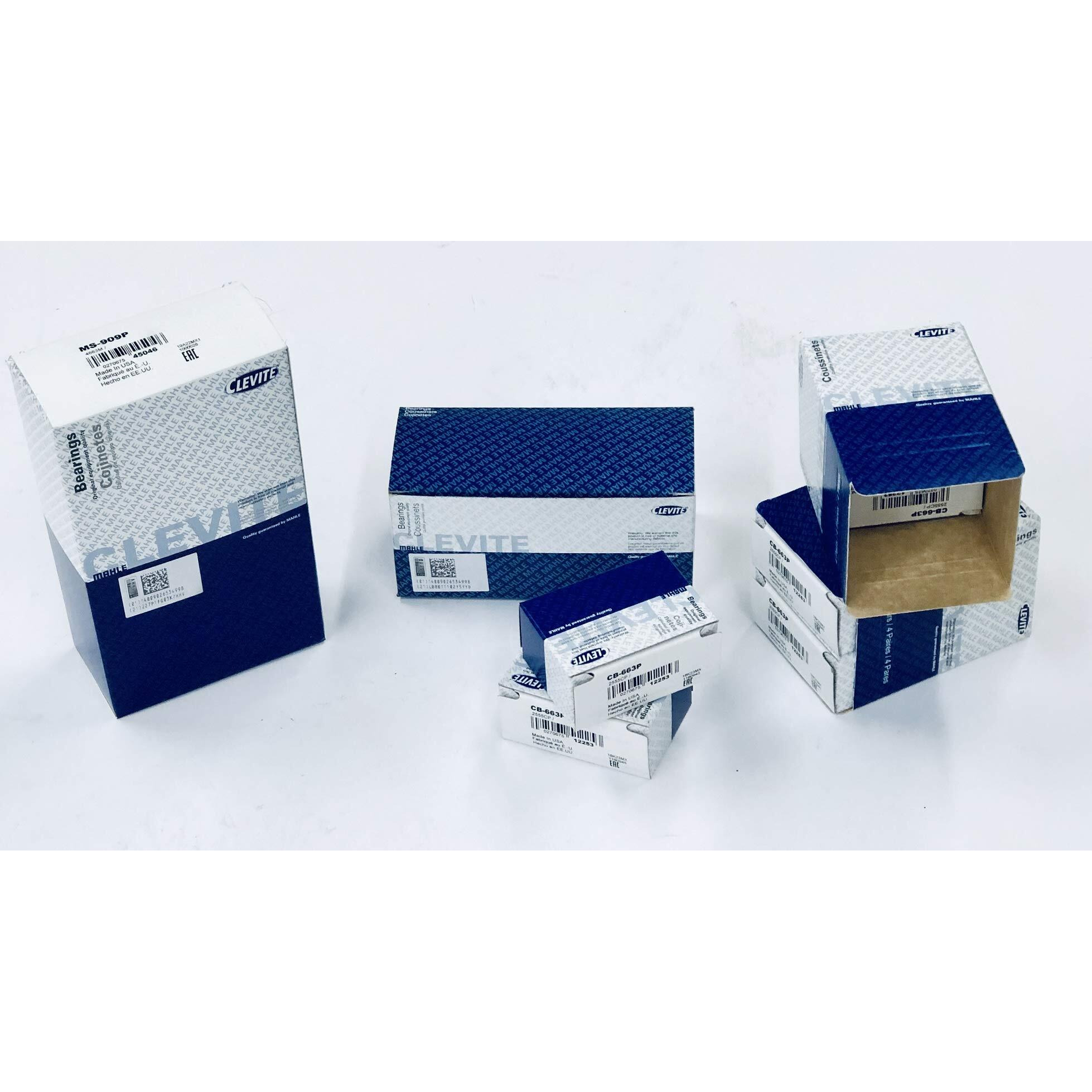 Clevite 77 Rod& Main & Cam Bearing Kit Compatible With Small Block Chevy 350 327 307 305 302 267 265 (Std Rods/Std Mains)