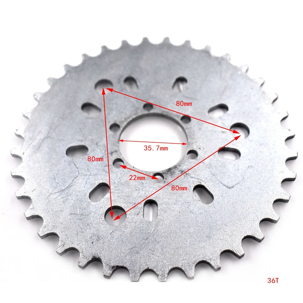 Jrl Wheel Sprocket 36T 36 Tooth Motorized Gas Cycle Bicycle 50Cc 60Cc 80Cc