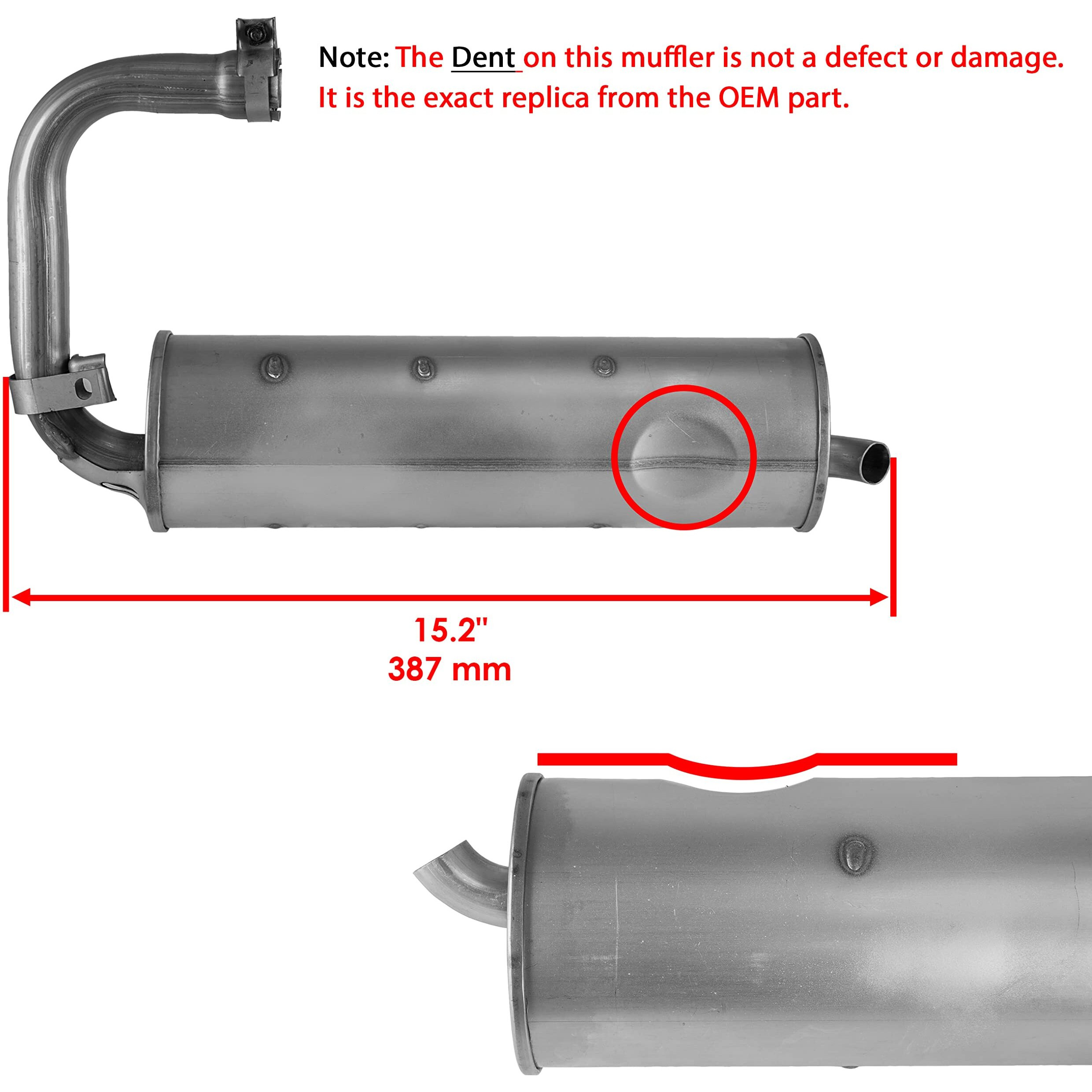 5Ug-E4710-01-00 5Ug-E4710-00-00 Exhaust Muffler And Gasket Compatible With Yamaha