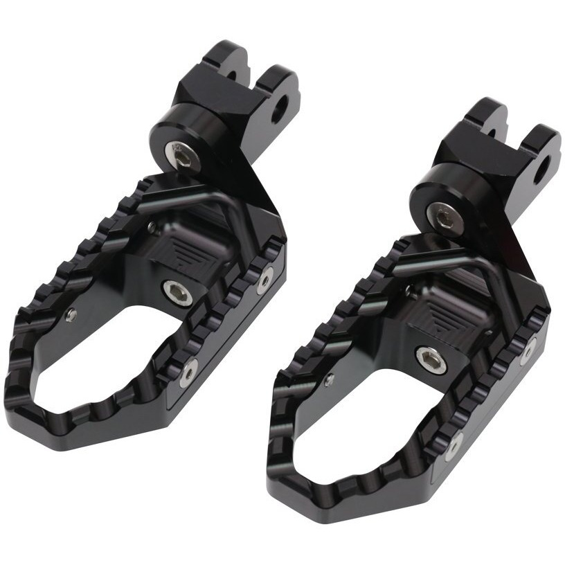 Mc Motoparts Black Cnc 25Mm Adjustable Riser Front Touring Foot Pegs Compatible With Nc 700 S/X 12-16 Nc750X Nc750S 16-19 20 21 22 23 Nc 750