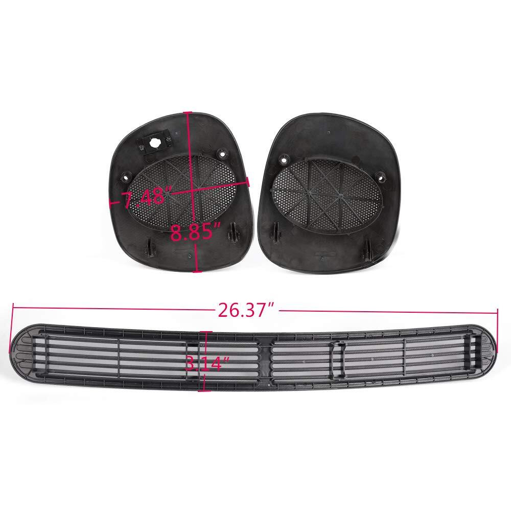 G-Plus Dash Defrost Vent Cover Grille Panel Speaker Grill Set Compatible With Chevy Blazer S10/Gmc Jimmy Sonoma Oldsmobile 1998-2005 15046442 15046441