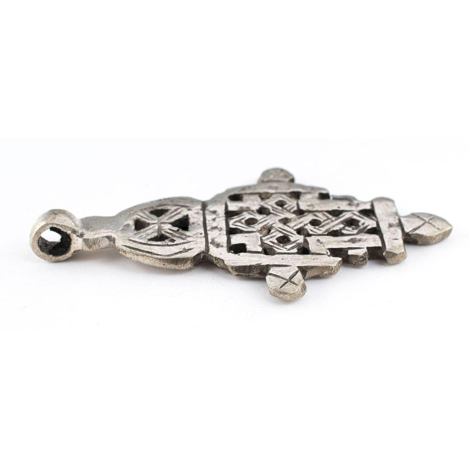 Silver Ethiopian Coptic Cross Pendant, African Abyssinian Design, Orthodox Christian Pendant For Jewelry, The Bead Chest