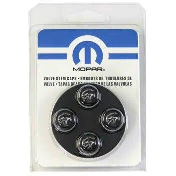 Mopar 82214911 Valve Stem Caps Black Valve Stem Caps Featuring A Silver Hellcat Logo. The Caps Come In A Set Of Four