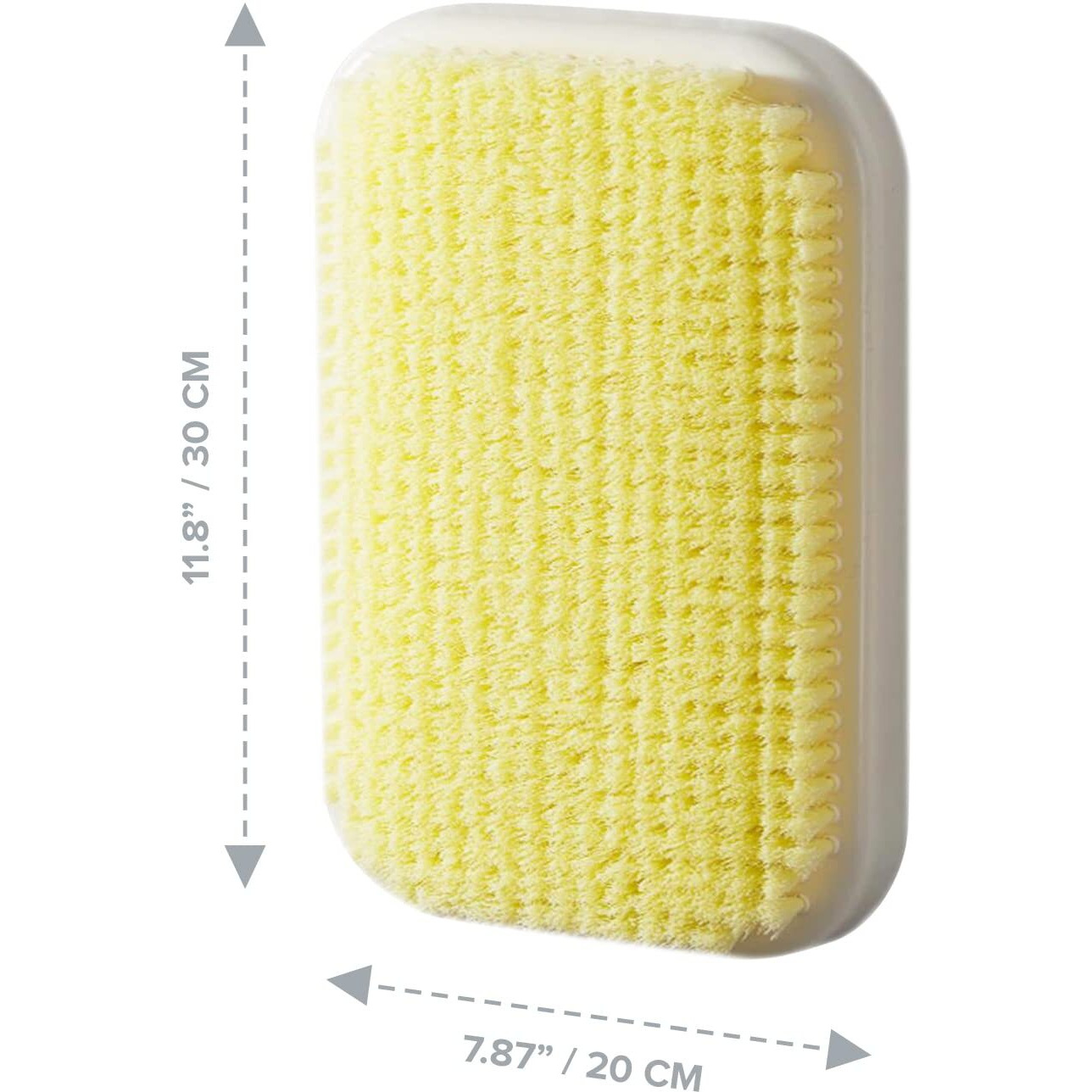 Wall Mounted Back Scrubber For Shower - Large Exfoliating Brush For Shower - Bathing Scrub Brush - Hands-Free Back Brush & Body Scrubber - Shower Accessories - 7.9X11.9In In-Shower Scrubber For Body